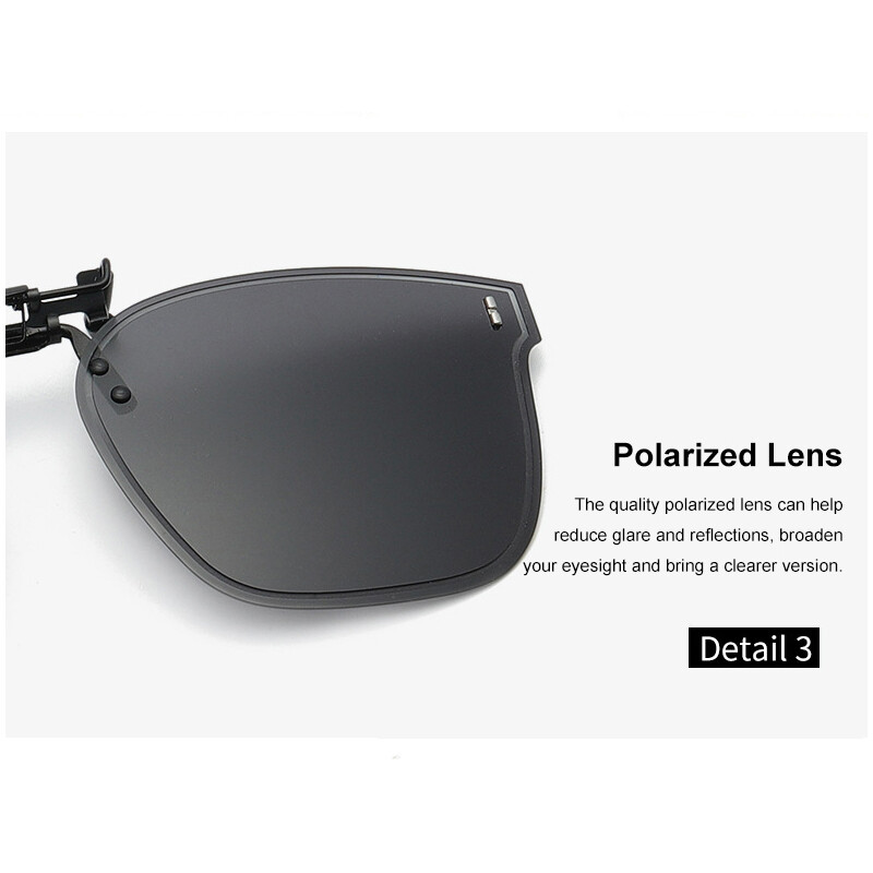Polarized Clip On Sunglasses Eyewear Flip Up Lenses for Prescription Glasses
