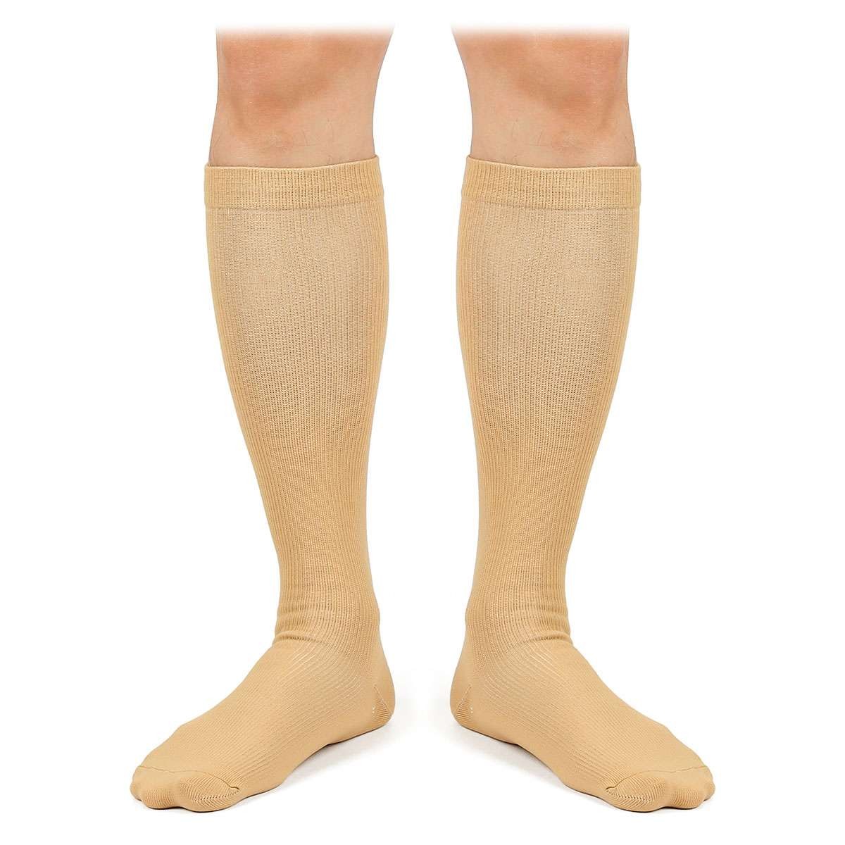 S M L XL 2XL 3XL 4XL Wide Calf Plus Size Compression Socks Women Men 20-30mmHg