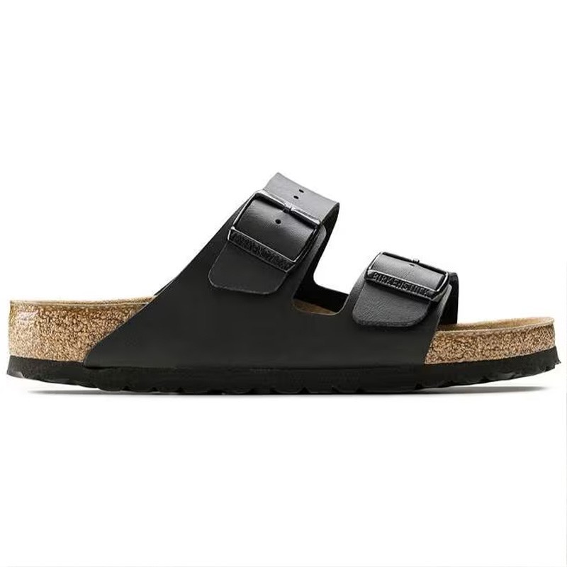 Birkenstock Arizona Birko-Flor Black Leather Unisex Sandals Select Size