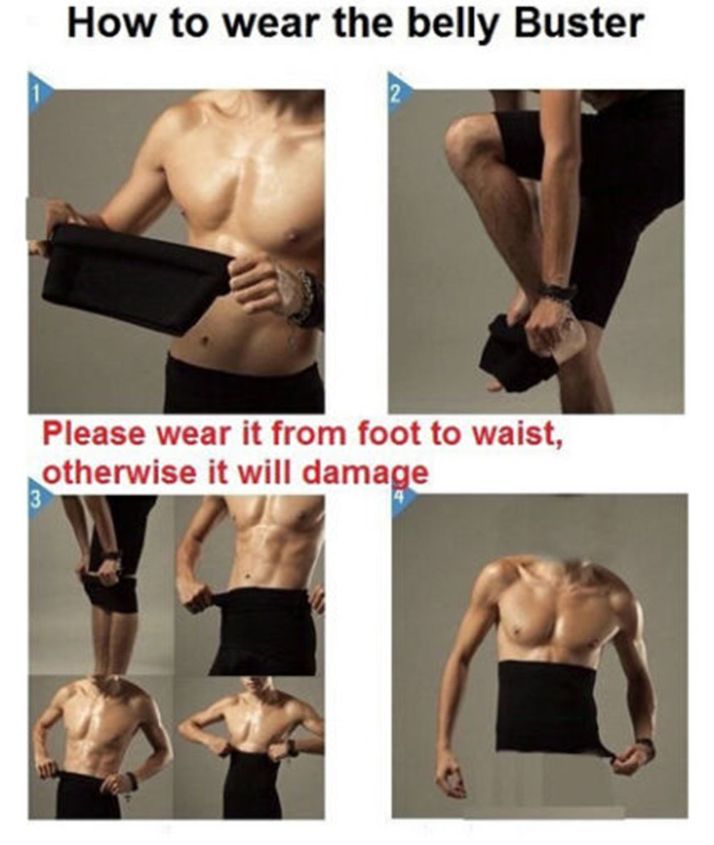 Men Abdomen Control Belt Band Tummy Control Compression Slimming Body Shaper