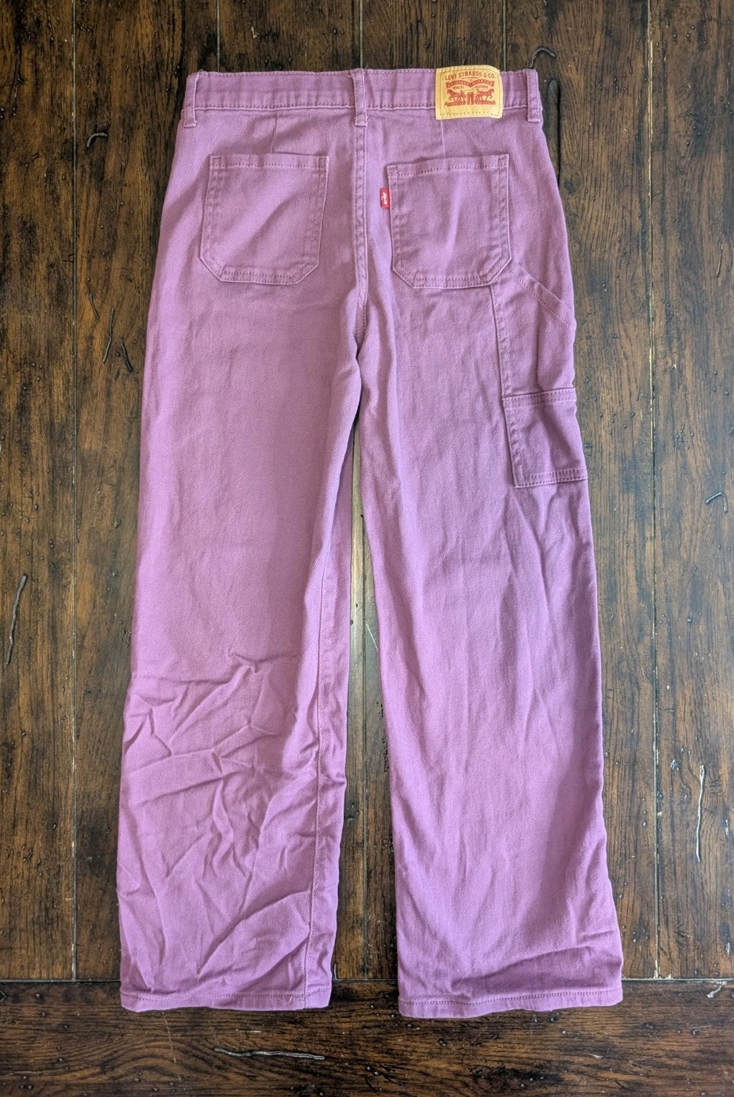 Levi’s Girls 10 Wide Leg Carpenter Pant Pink Grape High Rise Skate Gorpcore Boho