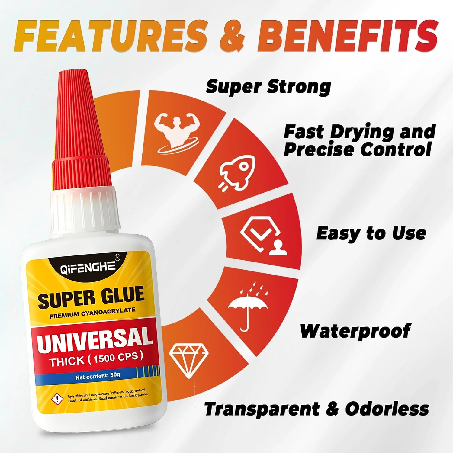 Super Shoe Glue, Professional Grade Repair Adhesive for Sneakers, Boots, Heels &