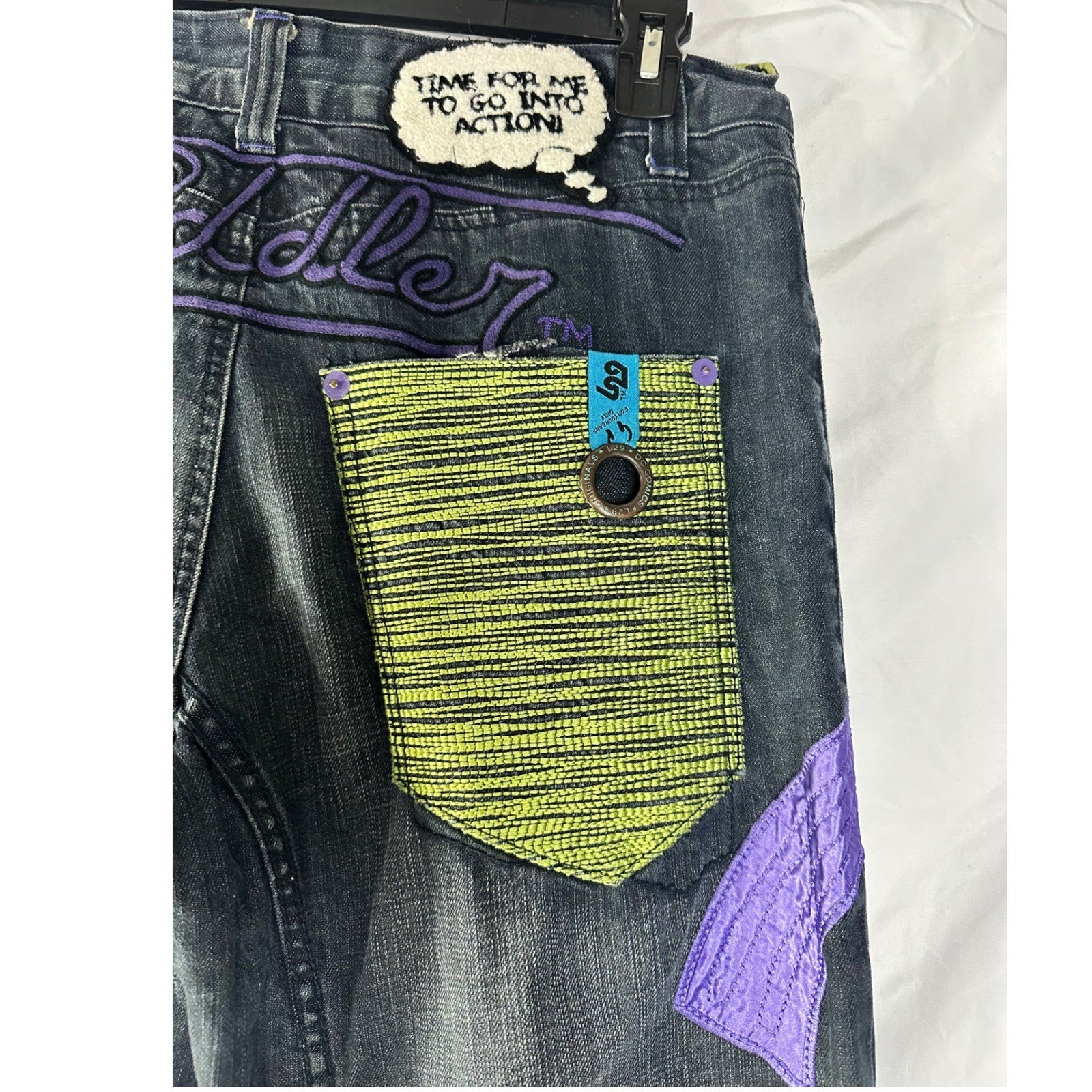 Lot 29 DC Comics Embroidered The Riddler Jeans Size 34′ Waist