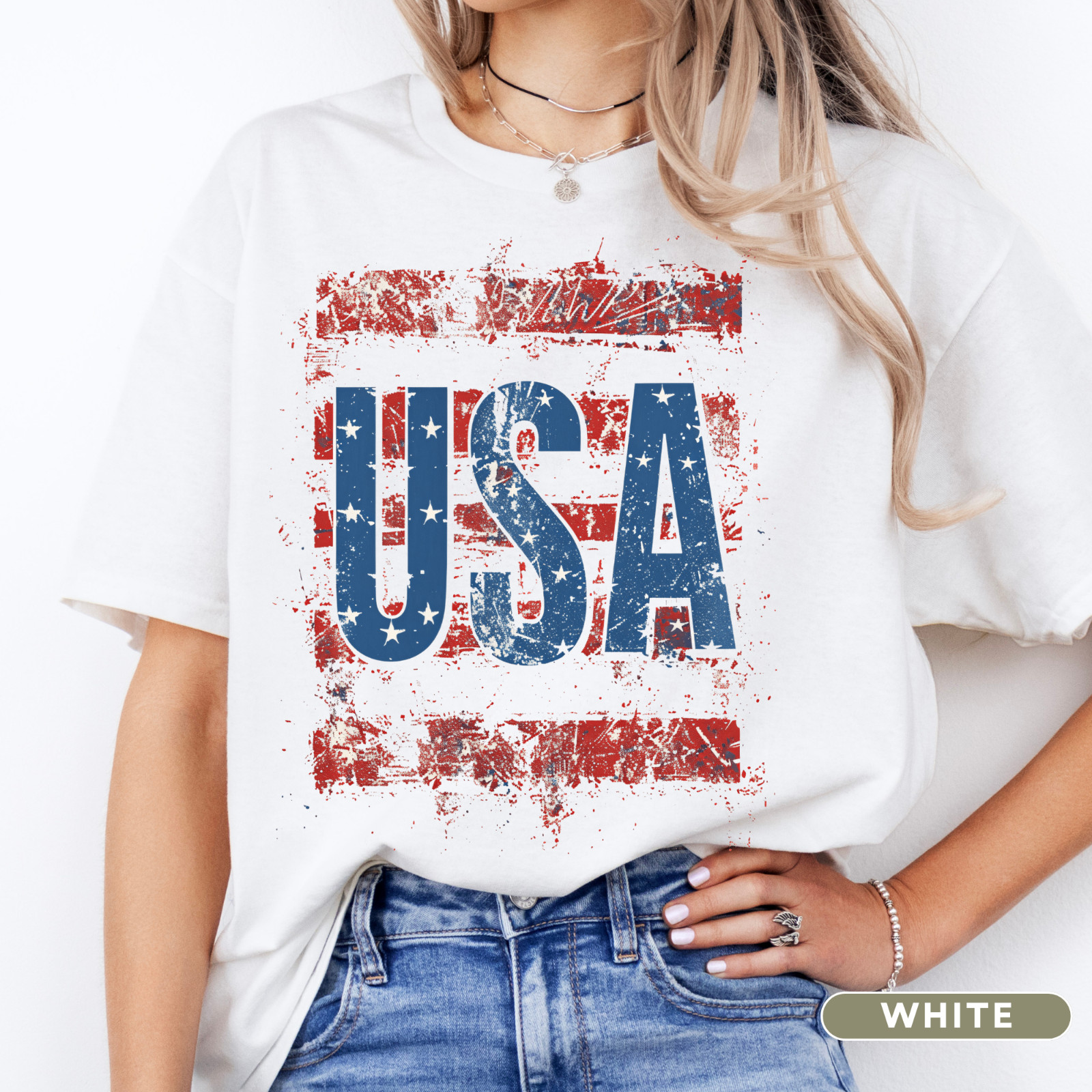USA T-Shirt Men and Womens Patriotic Tee for 4th of July