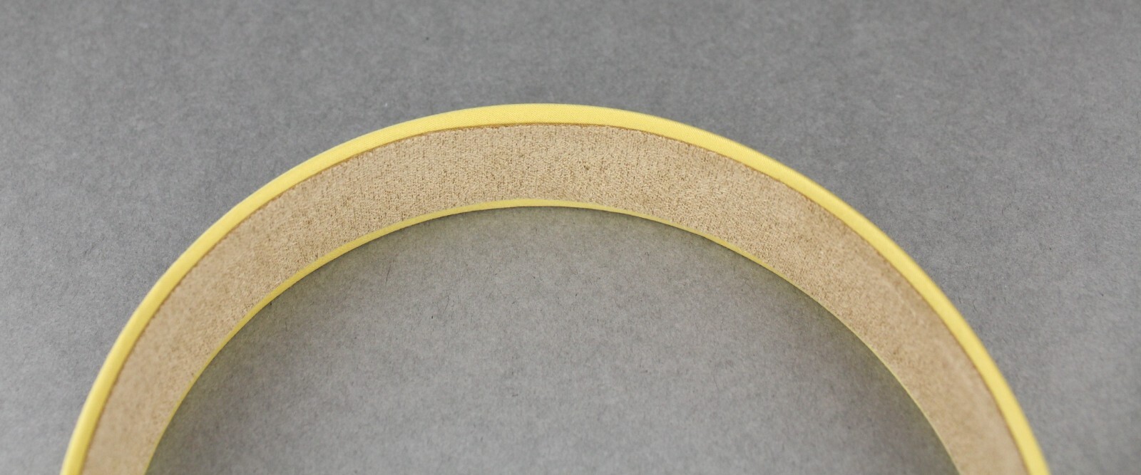Yellow classic style basic satin fabric covered headband hair band 1 1/8″ wide