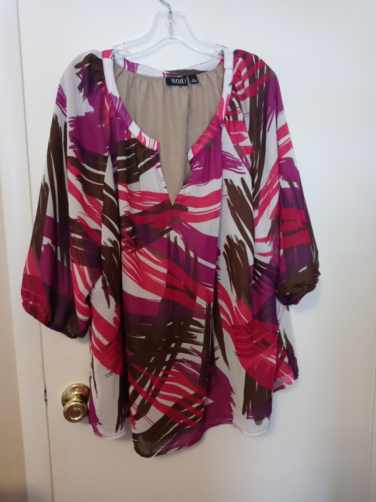 A.N.A. ladies plus size 3/4 sleeve top size 3X