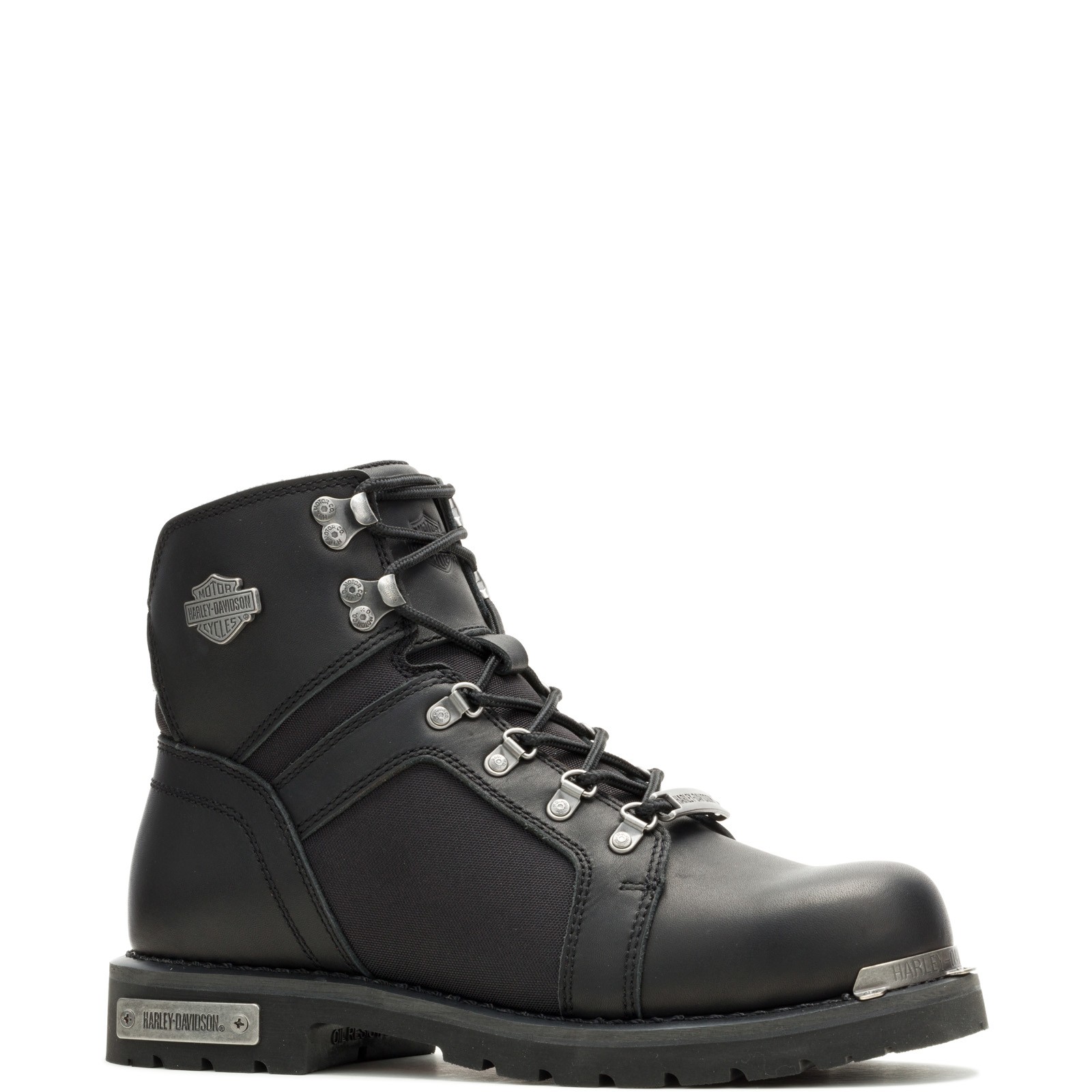 Harley-Davidson Edgefield D93885 Mens Black Leather Motorcycle Boots