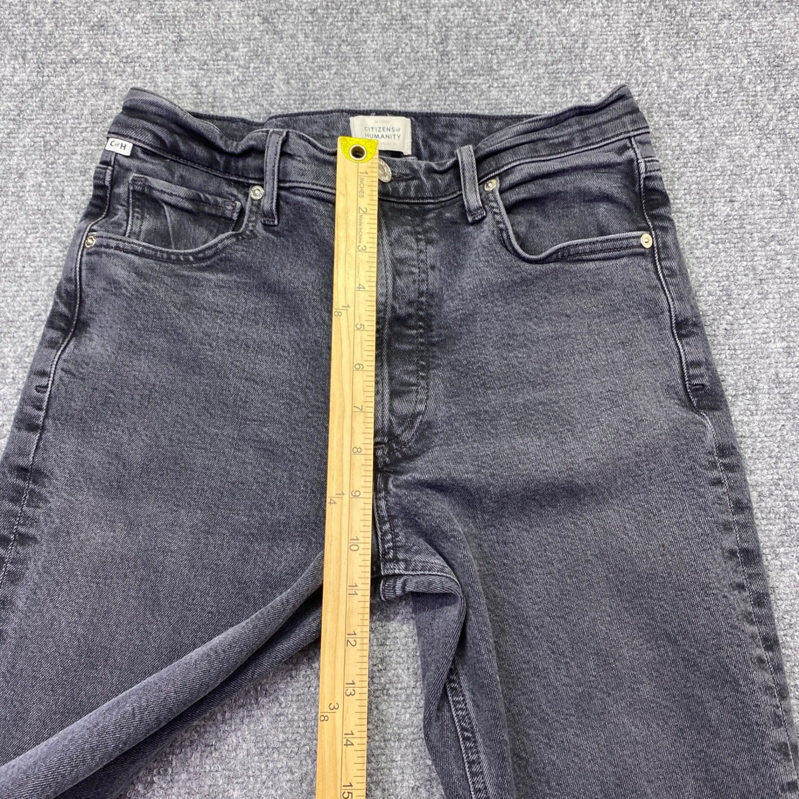 Citizens of Humanity Charlotte High Rise Straight Jeans Black 1731-1378 Size 28