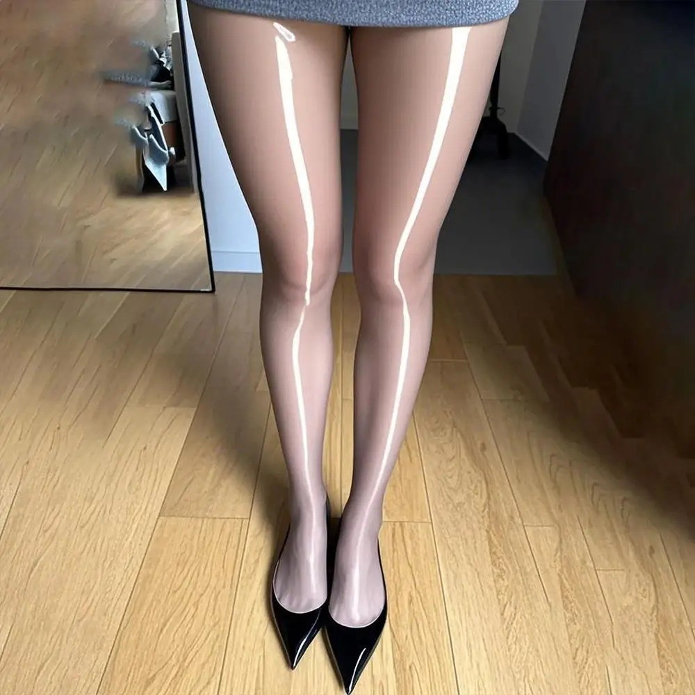 Seamless Women Oil Shiny Glossy Stockings Pantyhose Sheer Silky Tights Clubwear;