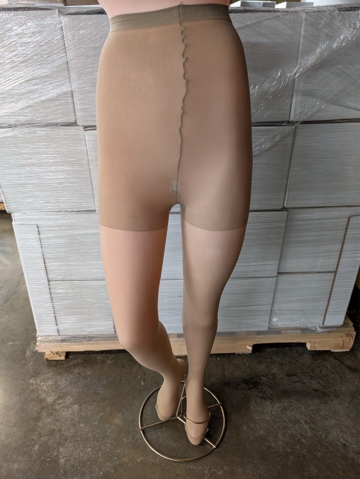 6 Pr Slightly Imperfect PH Comfort Top With Full Toe, Size D, Color Soft Taupe