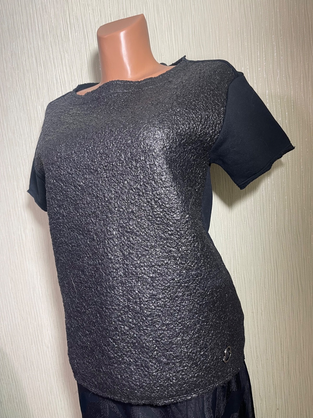 Moncler Maglia Girocollo Women’s T-Shirt Textured Top Size S
