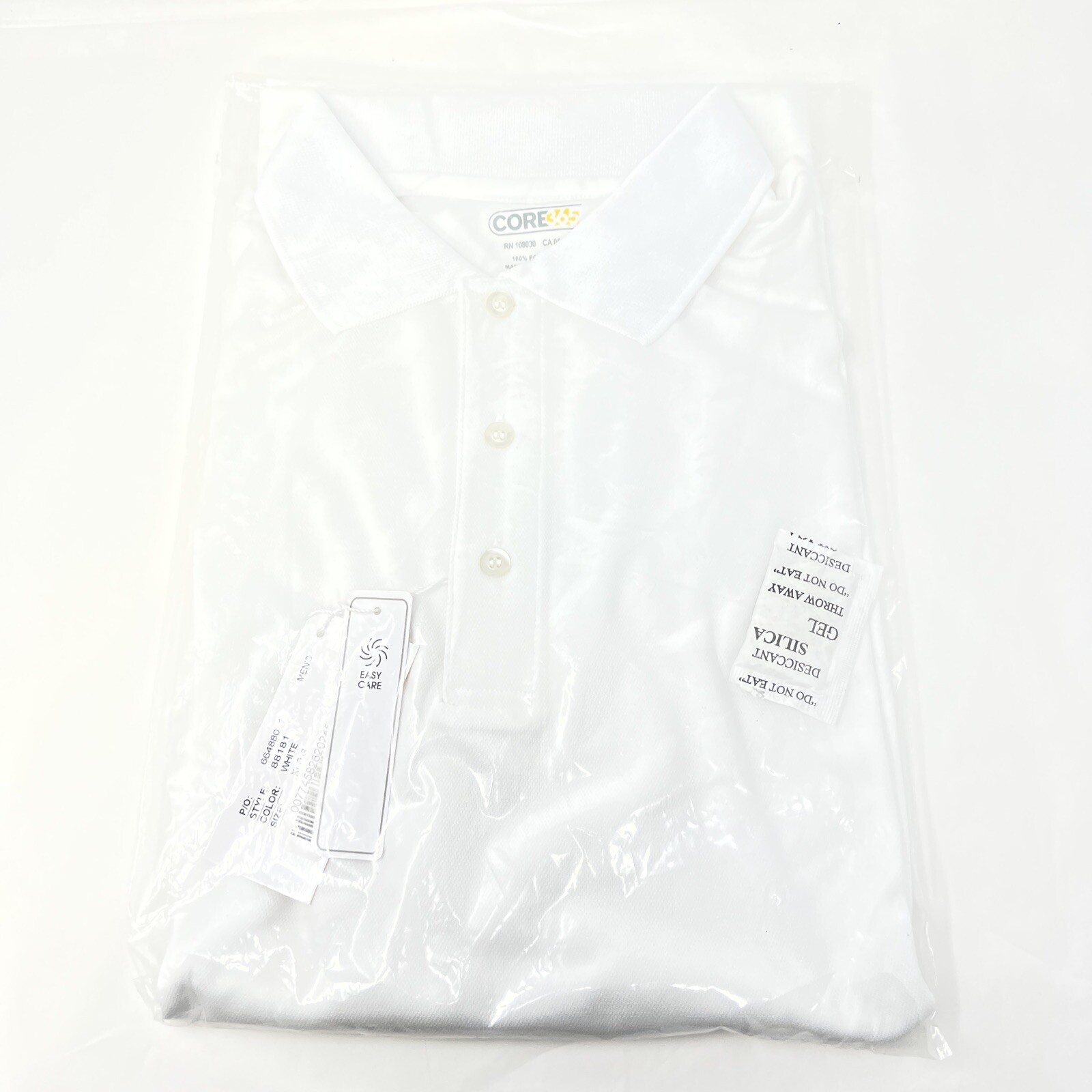 NEW Core 365 Men’s 100% Polyester Performance Piqué Polo XL Shirt R-88181