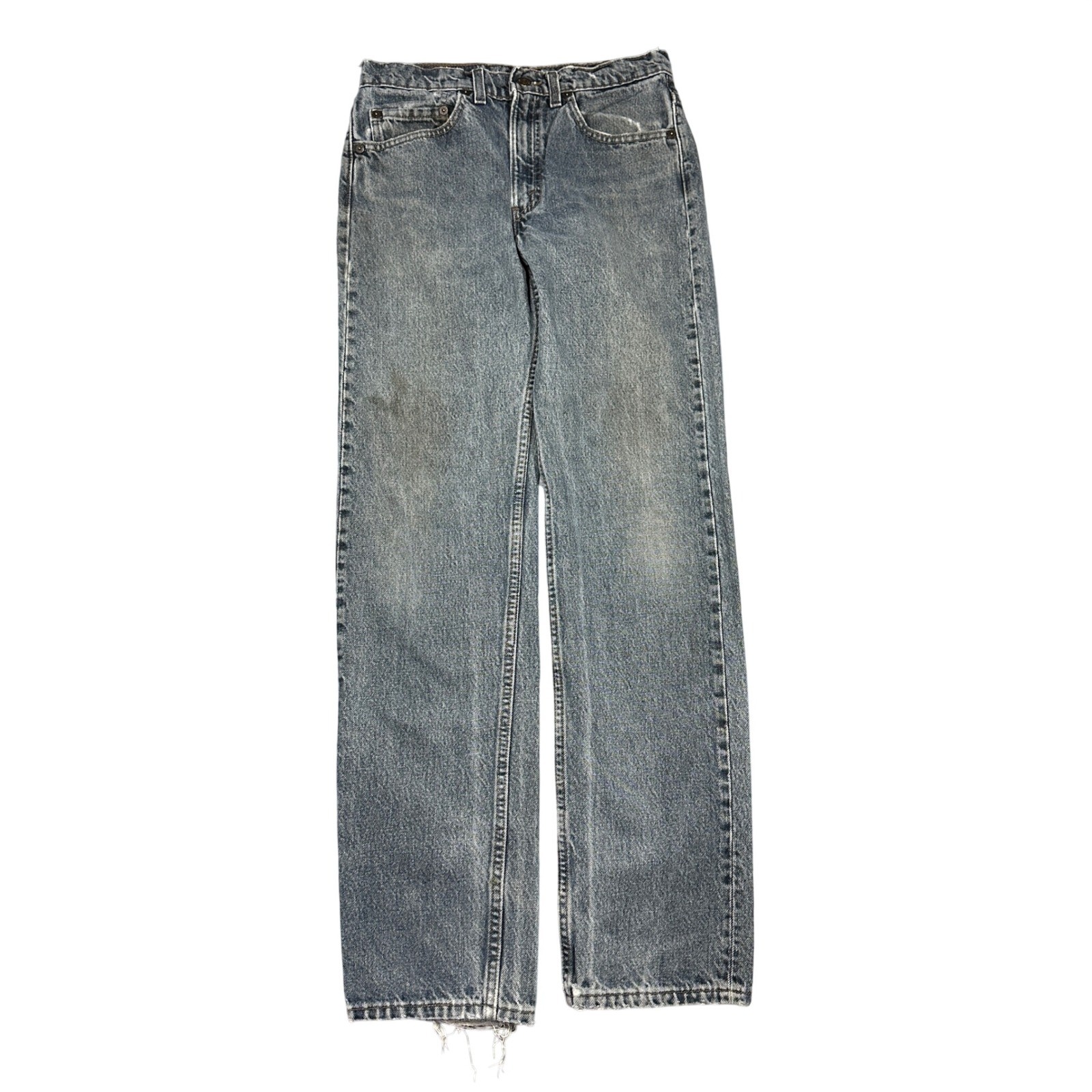 Vintage Levis 505 Jeans 31×32 (Fits 29) Made in USA Thrashed Faded Straight Leg