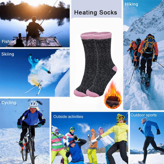 3-12 Pairs Winter Womens Warm Thermal Heated Heavy Duty Boots Crew Socks 9-11