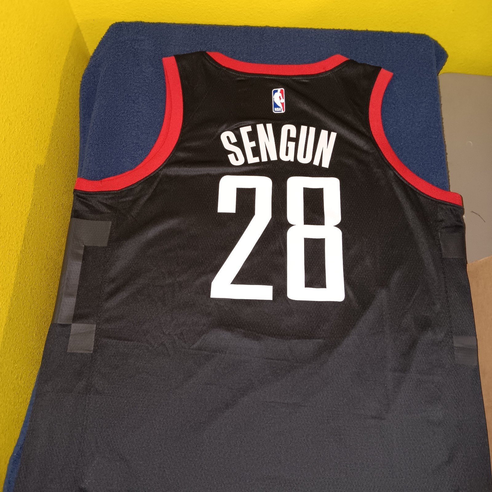48 Large Alperen Sengun Houston Rockets #28 Black NBA Basketball Jersey New