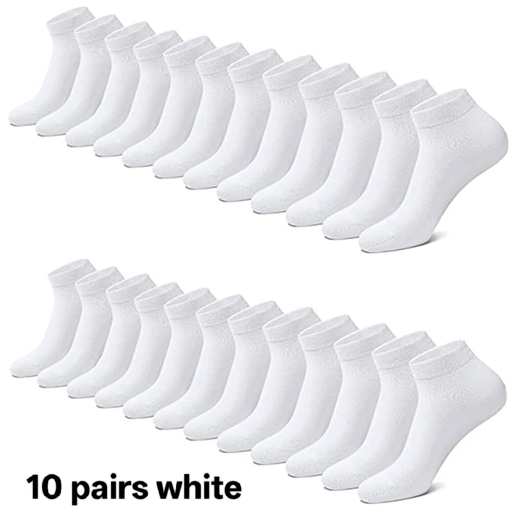 10-30 Pairs Unisex Ankle Socks – Comfortable Everyday Low Cut Sport Socks –