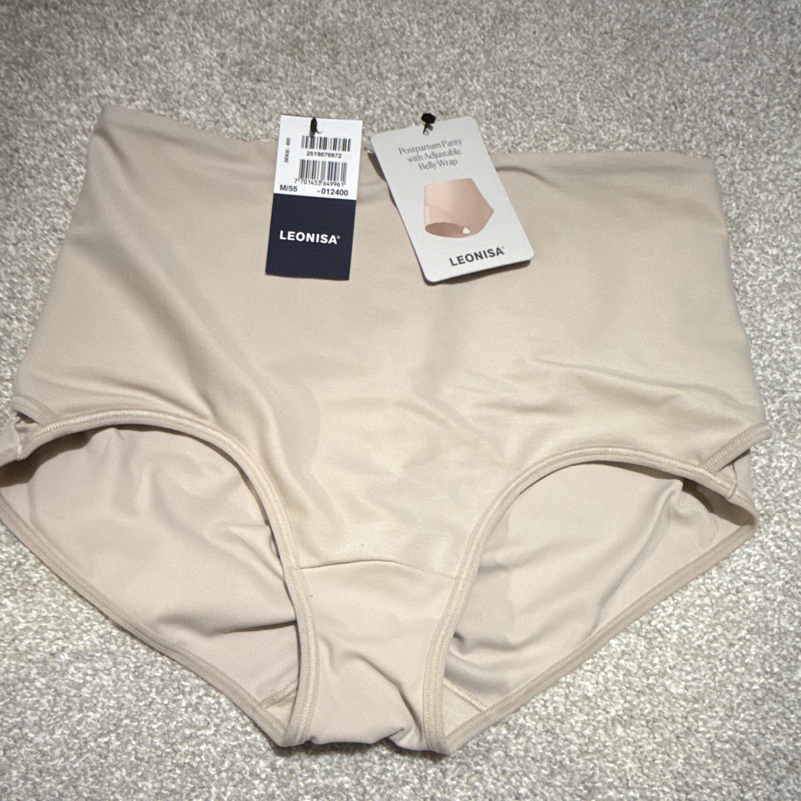 Leonisa High-Waisted postpartum panty Brief Firm Compression Adjustable Beige M
