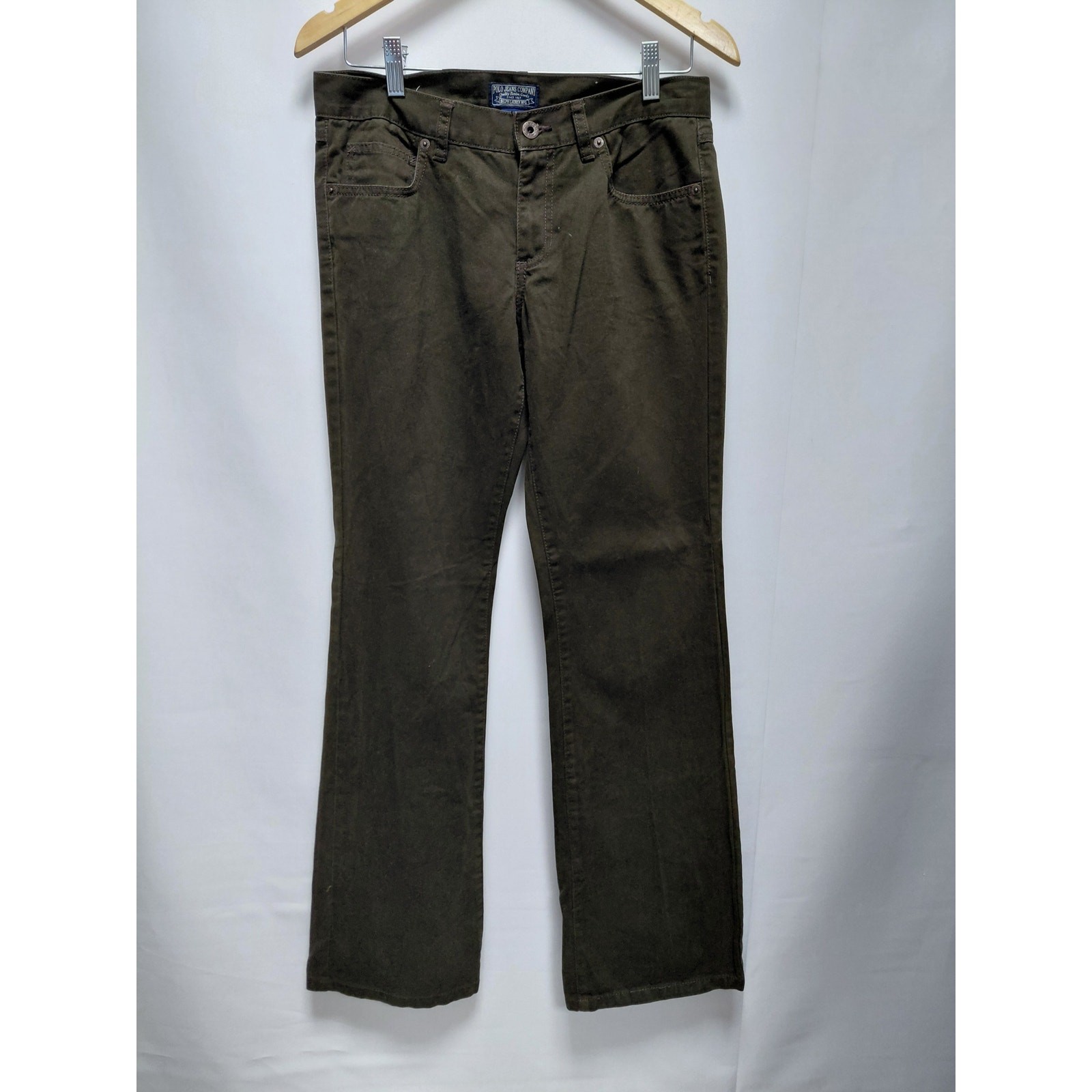 Polo Jeans Company Ralph Lauren Olive Green Pants Mid (10-12 in) Denim Size 6×32