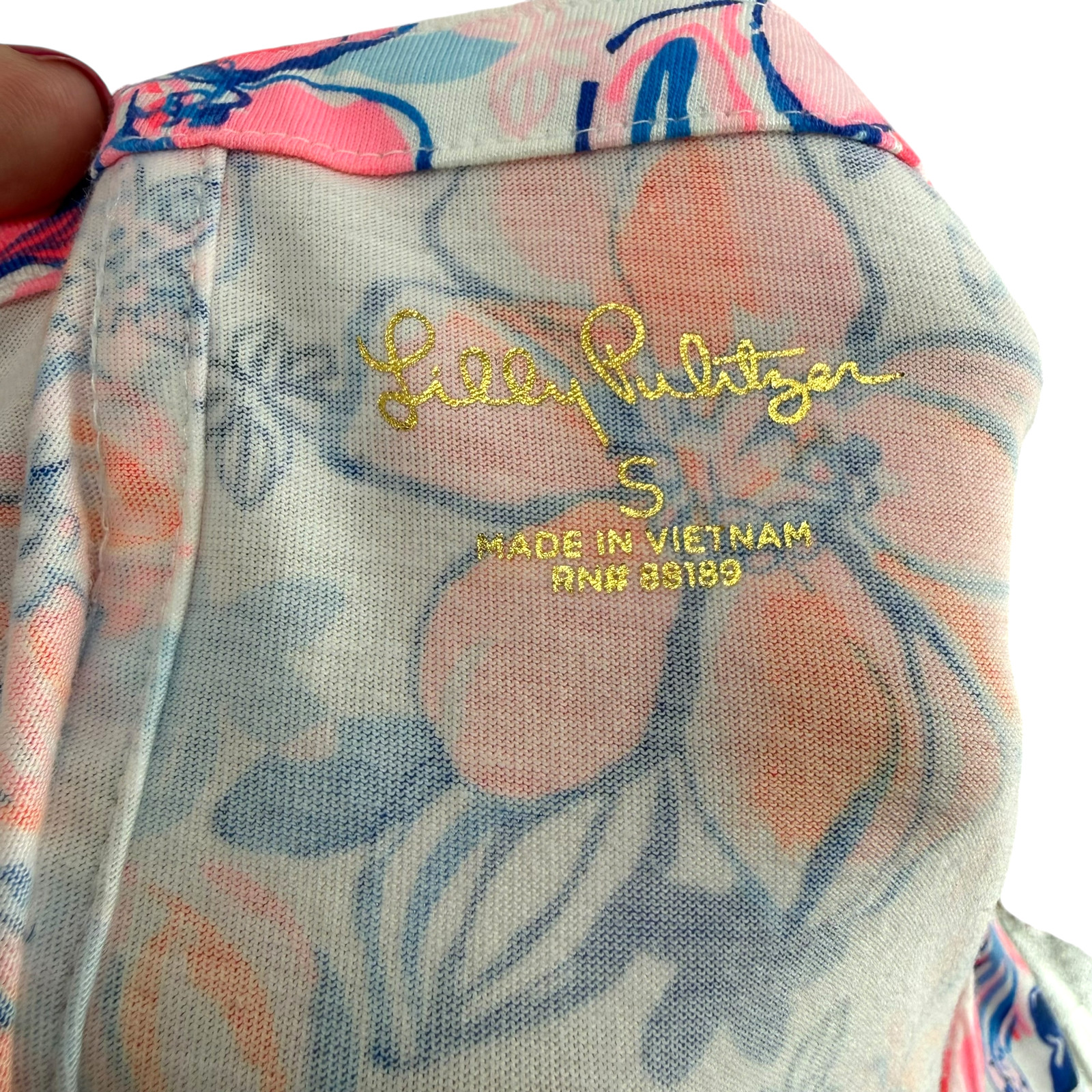 Lilly Pulitzer Easley Dress S Floral Party Lobstar Lobster Puff Short Sleeve NWT