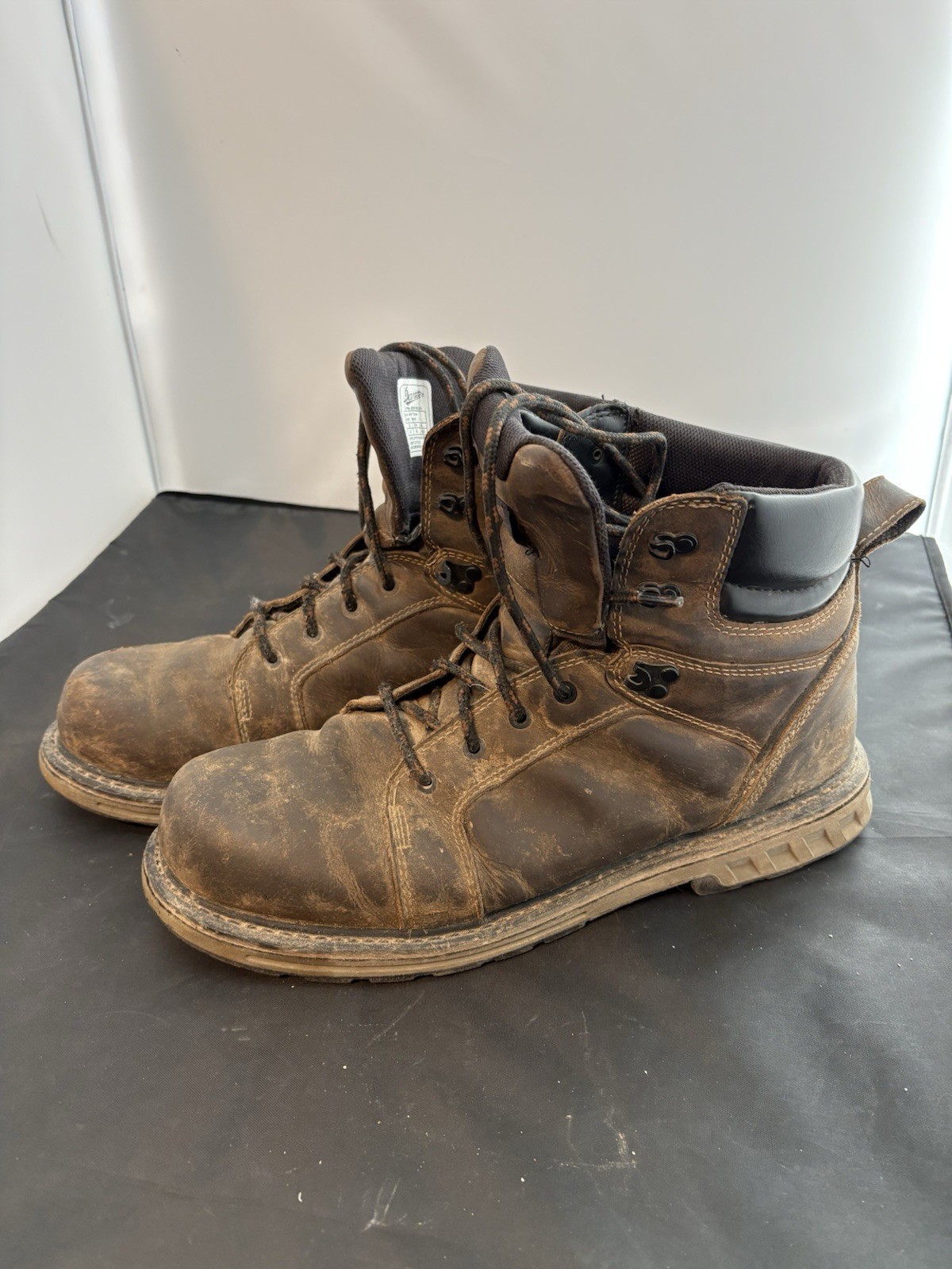 Danner steel yard 6″ ST boot Mens 14 Brown Tuff Toe Cover Lace Up