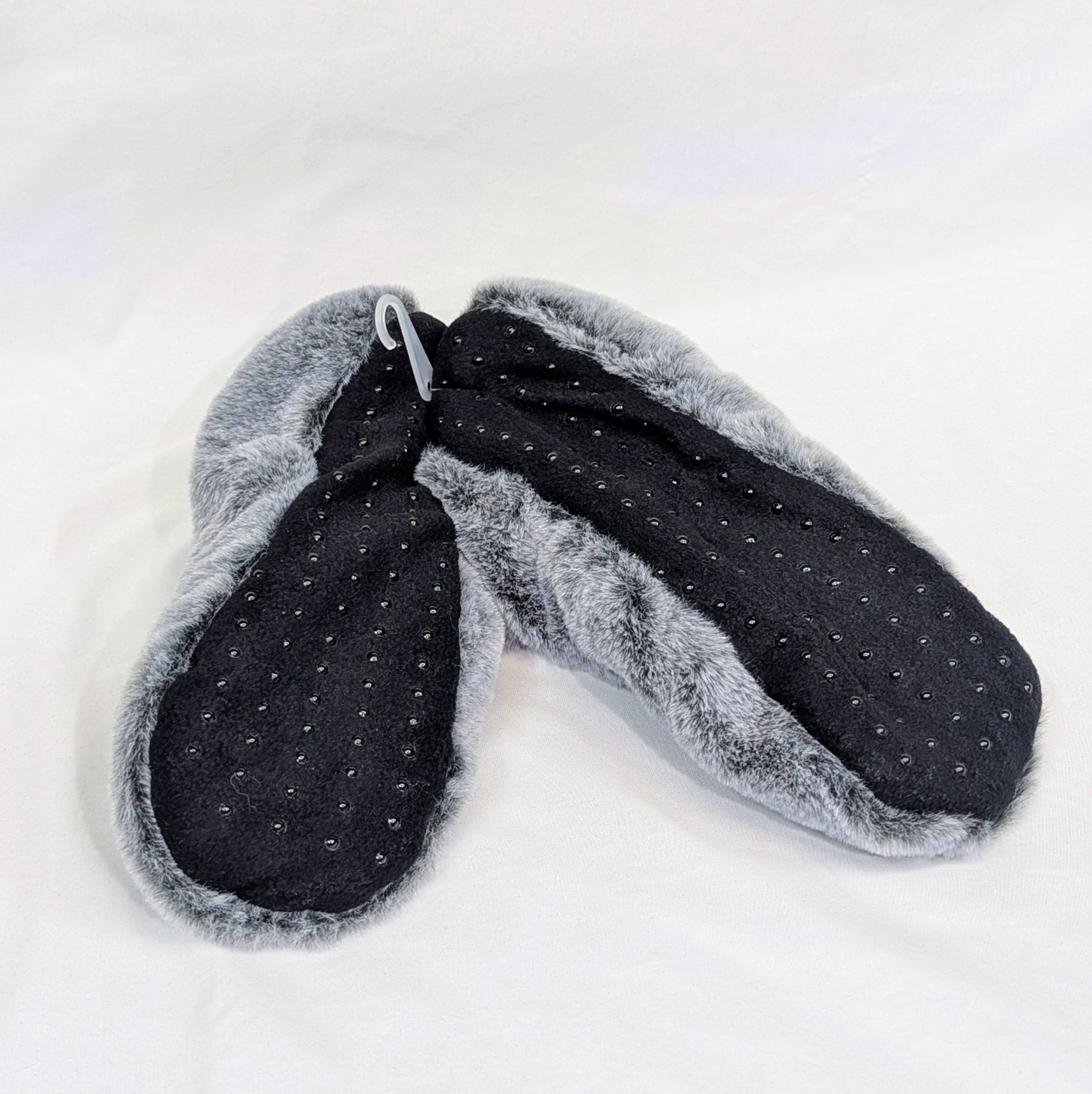 Auden Women’s Faux Fur Slipper Socks M/L 8-10 Grippers Shearling Lined NEW