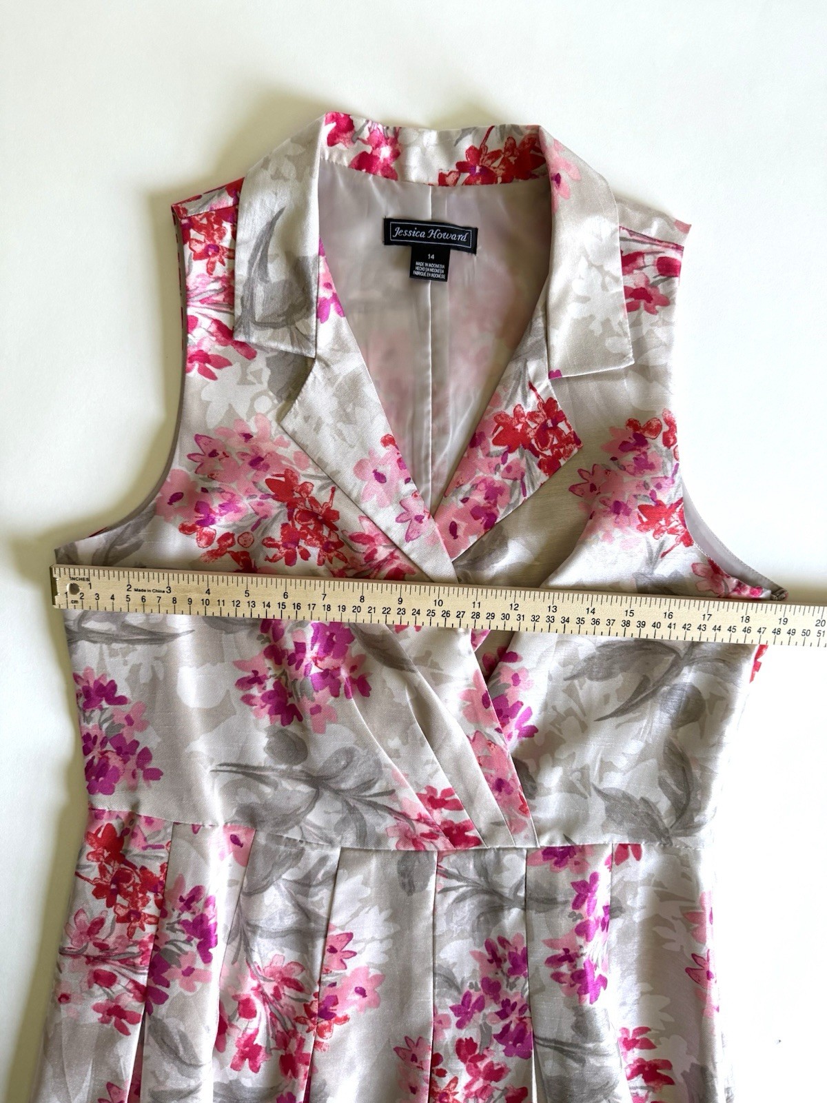 Jessica Howard Floral Fit & Flare Faux Wrap Dress 14 Cocktail Wedding Guest