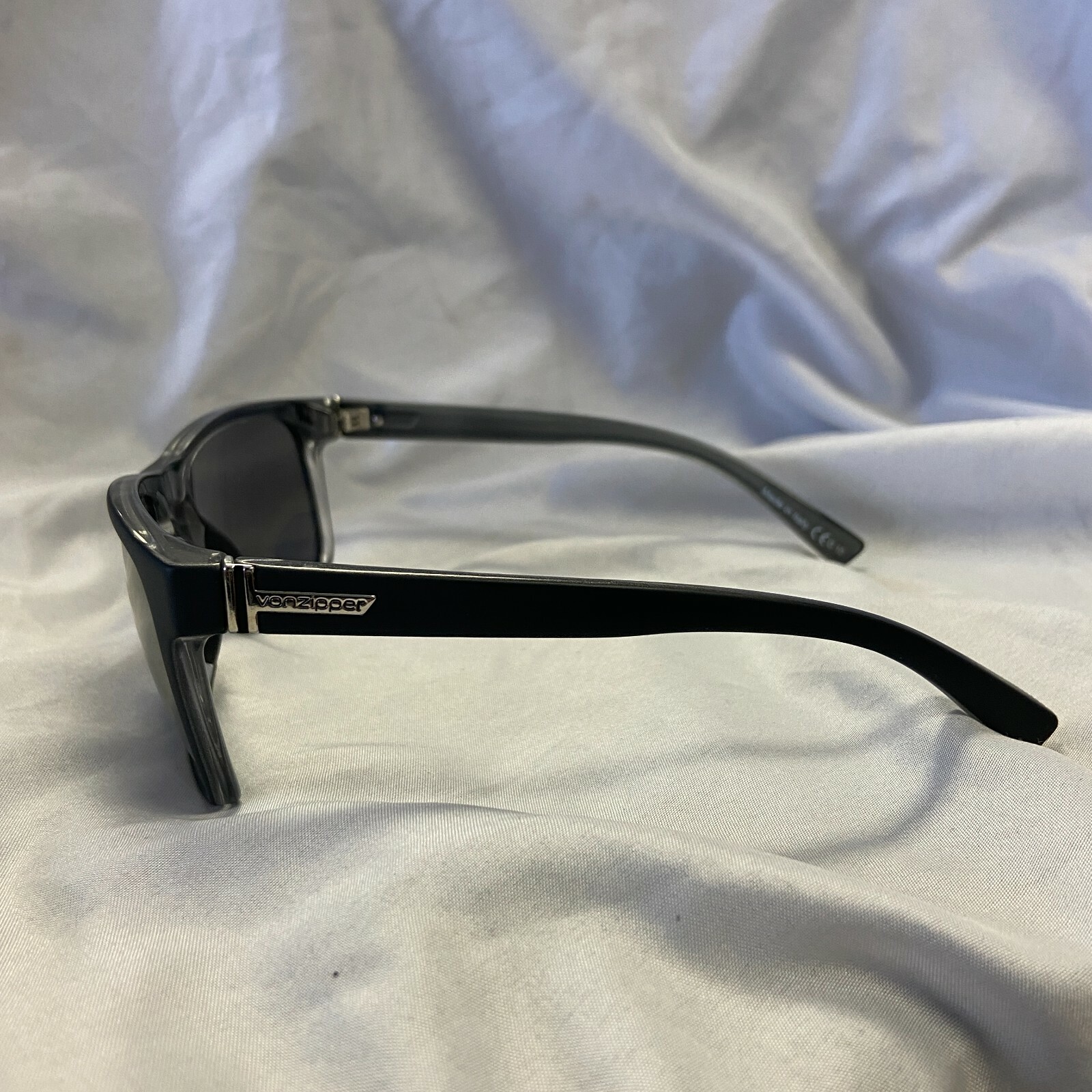 Von Zipper VZ Sunglasses Lomax Black Satin / Silver Lens *NEW DISPLAY*