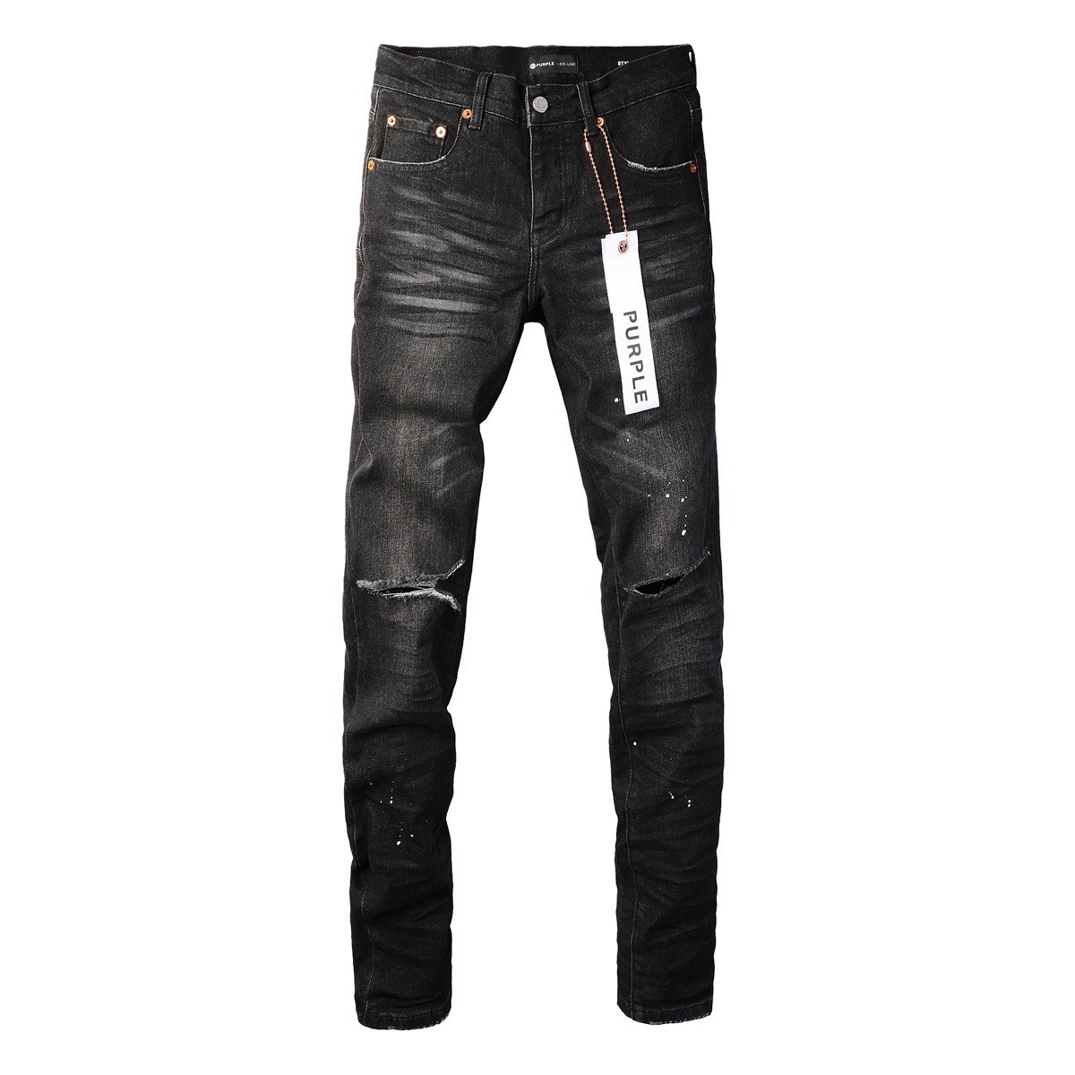2026 New purple brand men’s personality Fashion Slim Fit Jeans