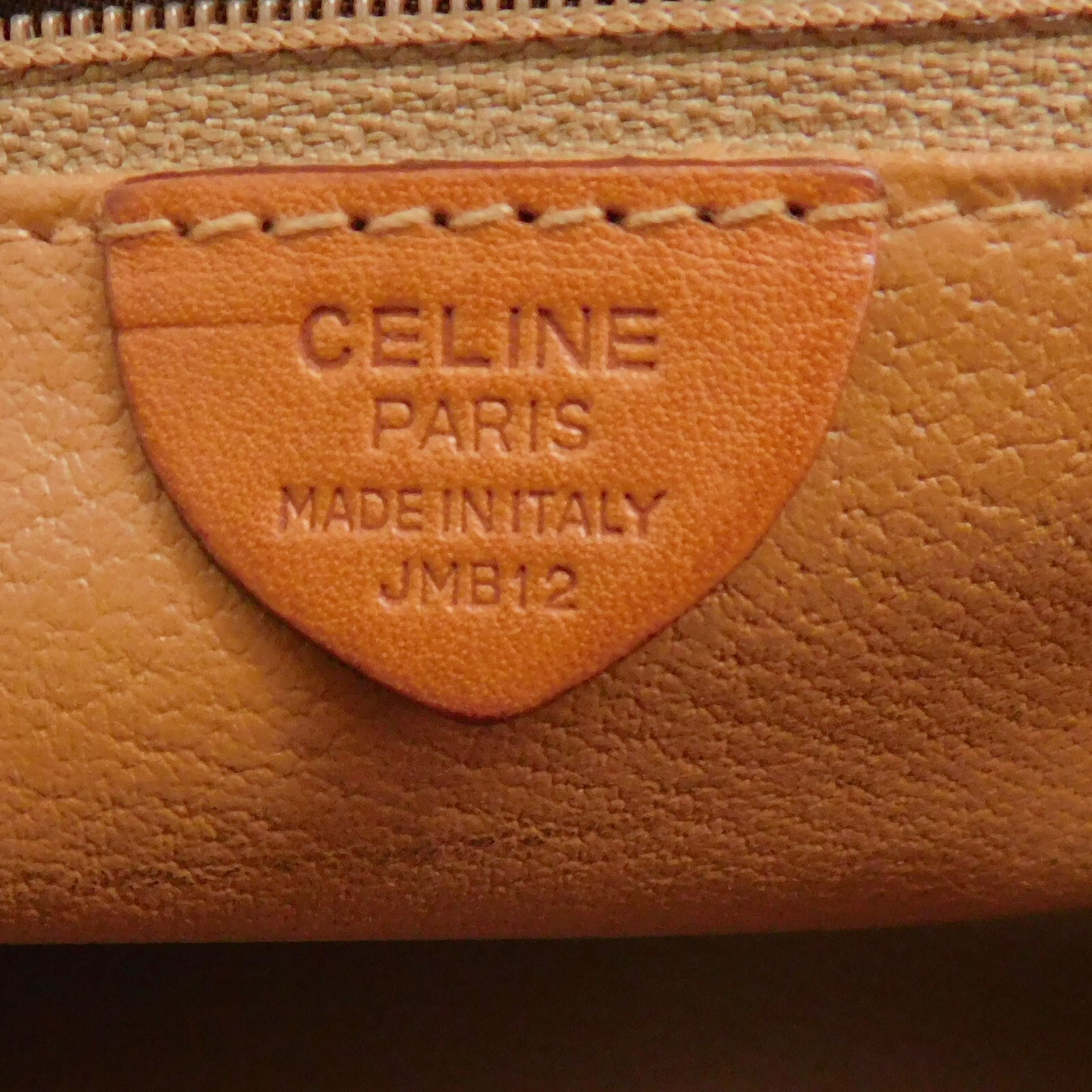 CELINE Macadam Canvas Brown PVC Leather Shoulder bag #48 Rise-on