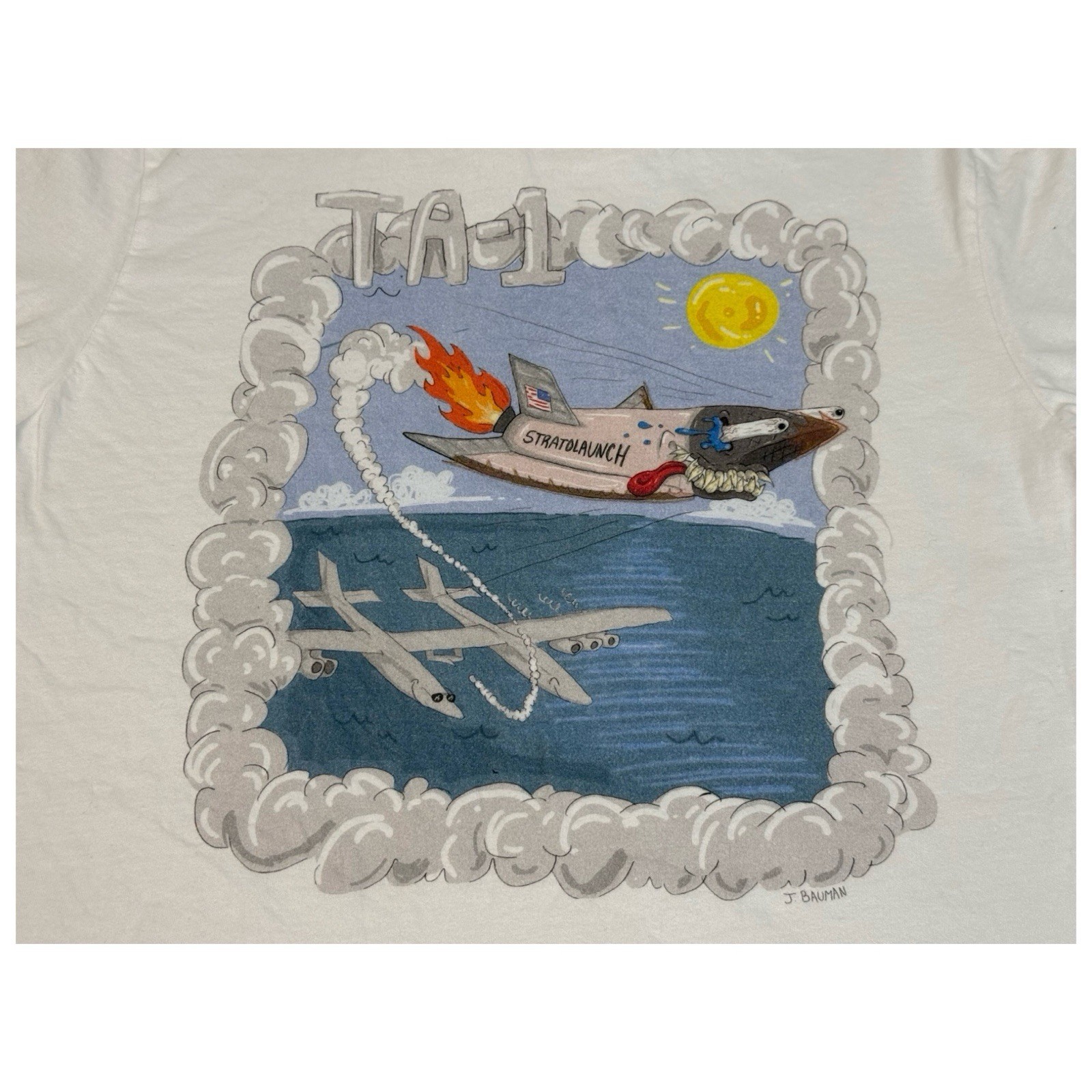TA-1 Stratolaunch T-Shirt Women’s L Bella Canvas Tee – Aerospace Strato Launch