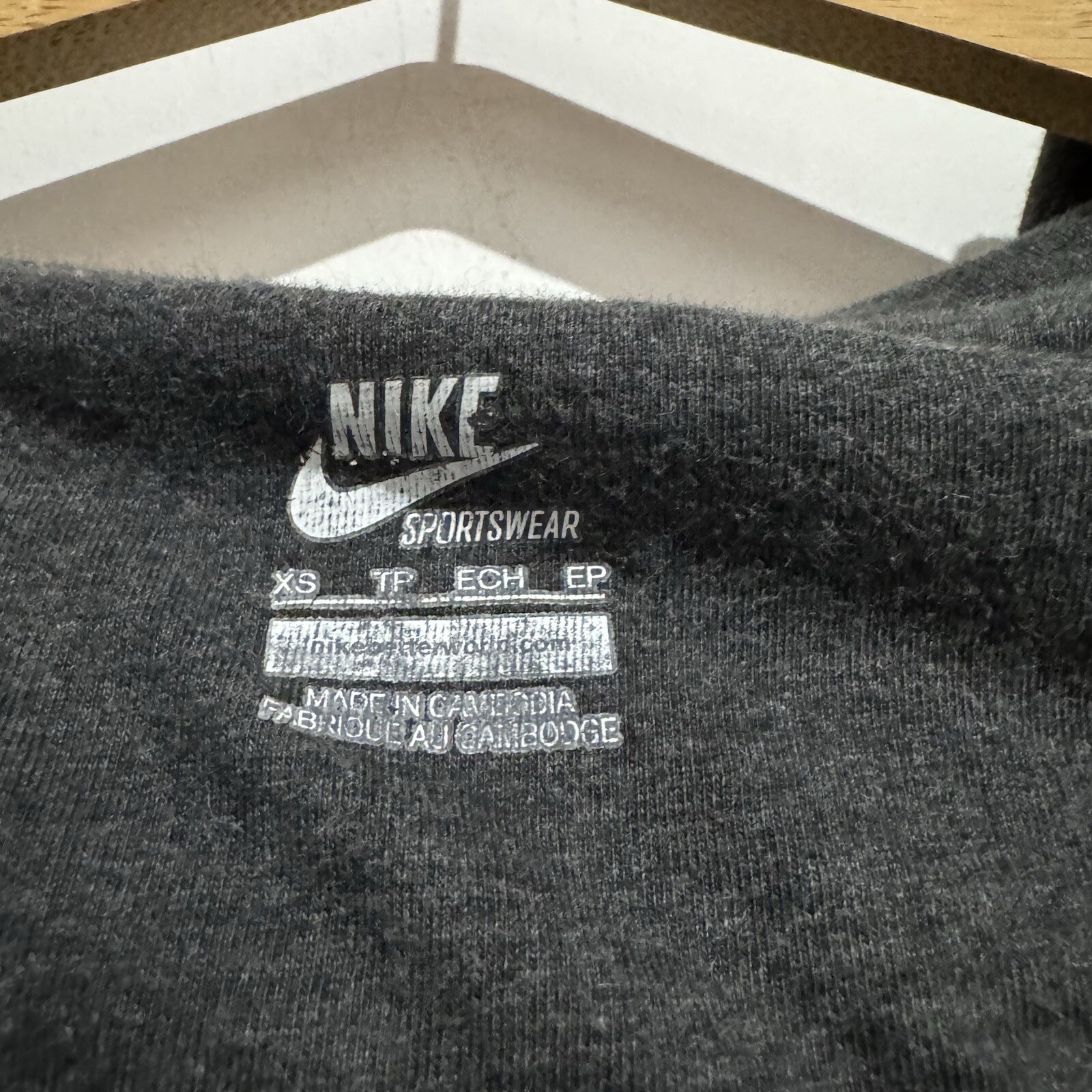 Nike Womens Charcoal Grey Orange Full Zip Hooded Jacket Size XS Fleece Active