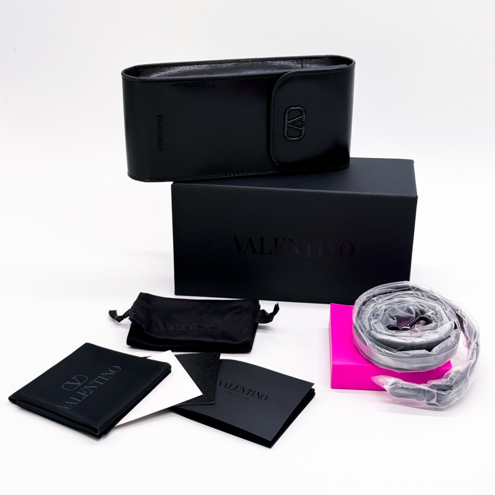 NEW VALENTINO SUNGLASSES VLS-132A BLACK/GRAY MEN ROUND EYEWEAR
