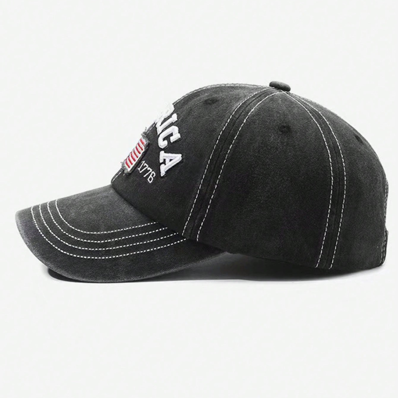 USA America EST 1776 3D Embroidered Flag Baseball Cap Patriotic Hat Unisex