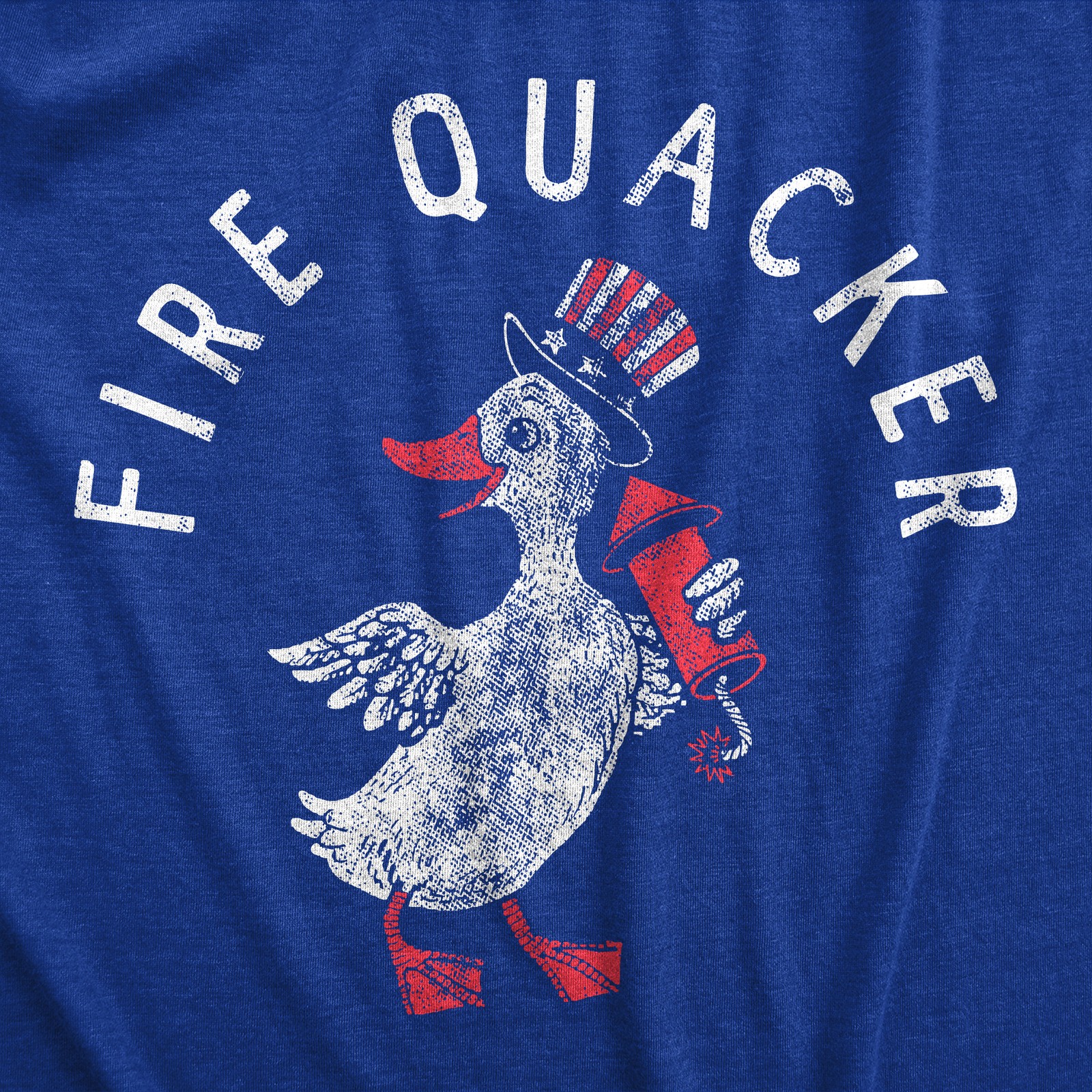 Mens Fire Quacker T Shirt Funny Sarcastic Fourth Of July Party Duck Fireworks