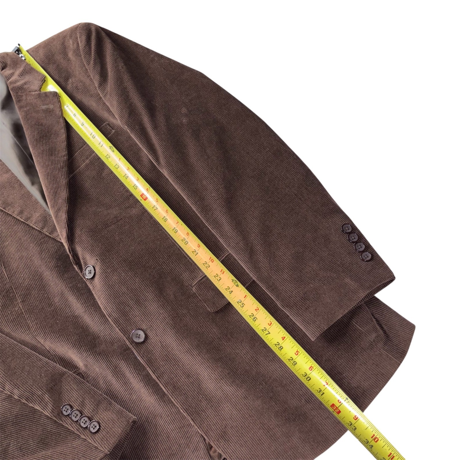Saddlebred 40R Brown Corduroy Sport Coat Blazer 2 Button 100% Cotton