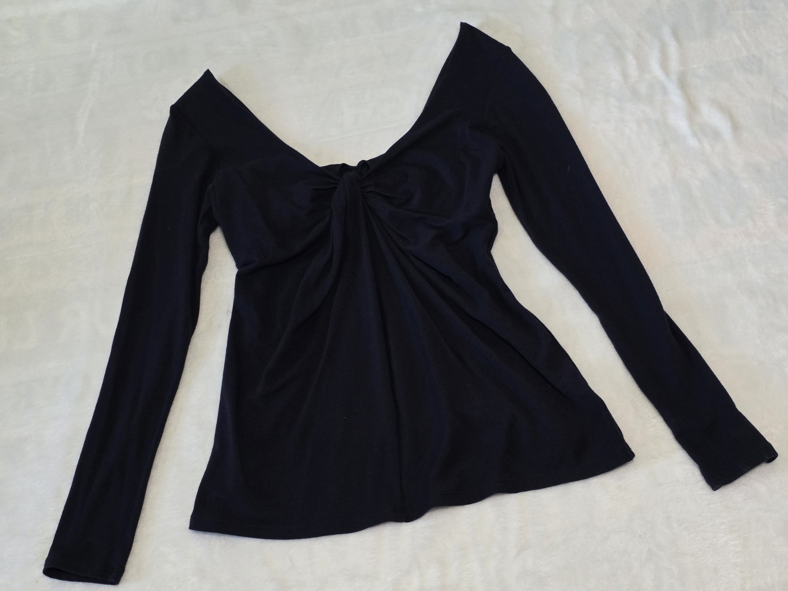 Victoria’s secret Womens Medium Navy Twist Knot Low Cut Bra Tops Shirt Y2K RARE