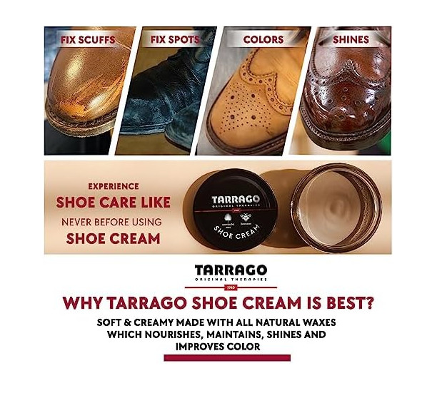 Tarrago Shoe Synthetic Leather Boot Purse jacket Cream Jar 50ml – Neutral #00