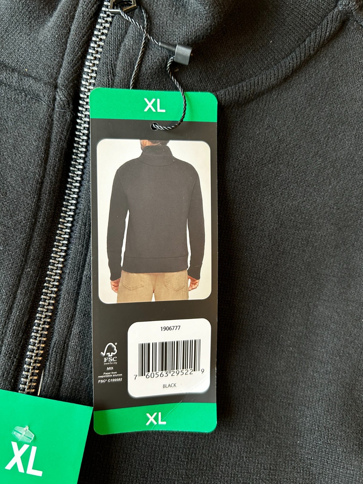 Banana Republic Men’s Double Knit 1/4 Zip Pullover Black Size XL