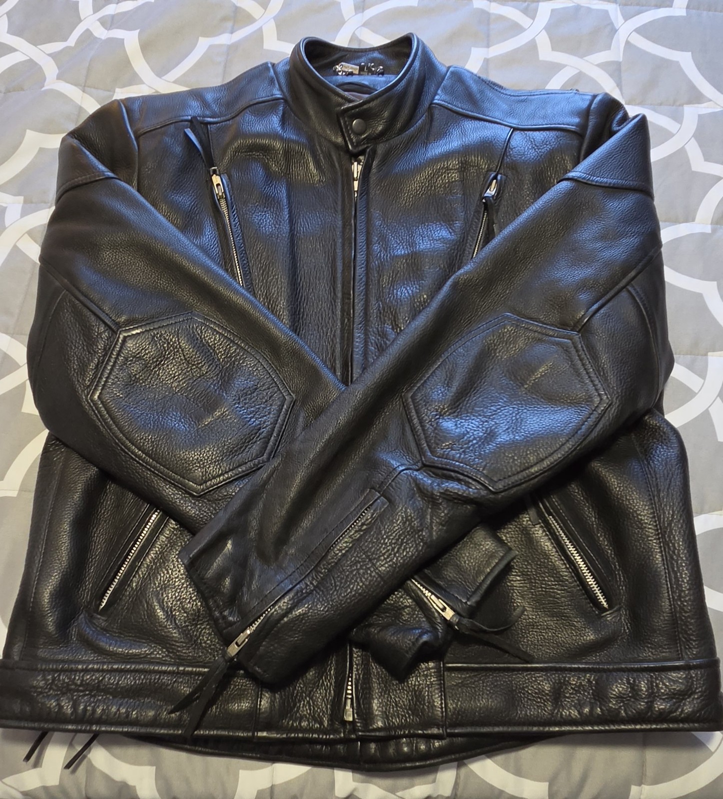 leather biker jacket men