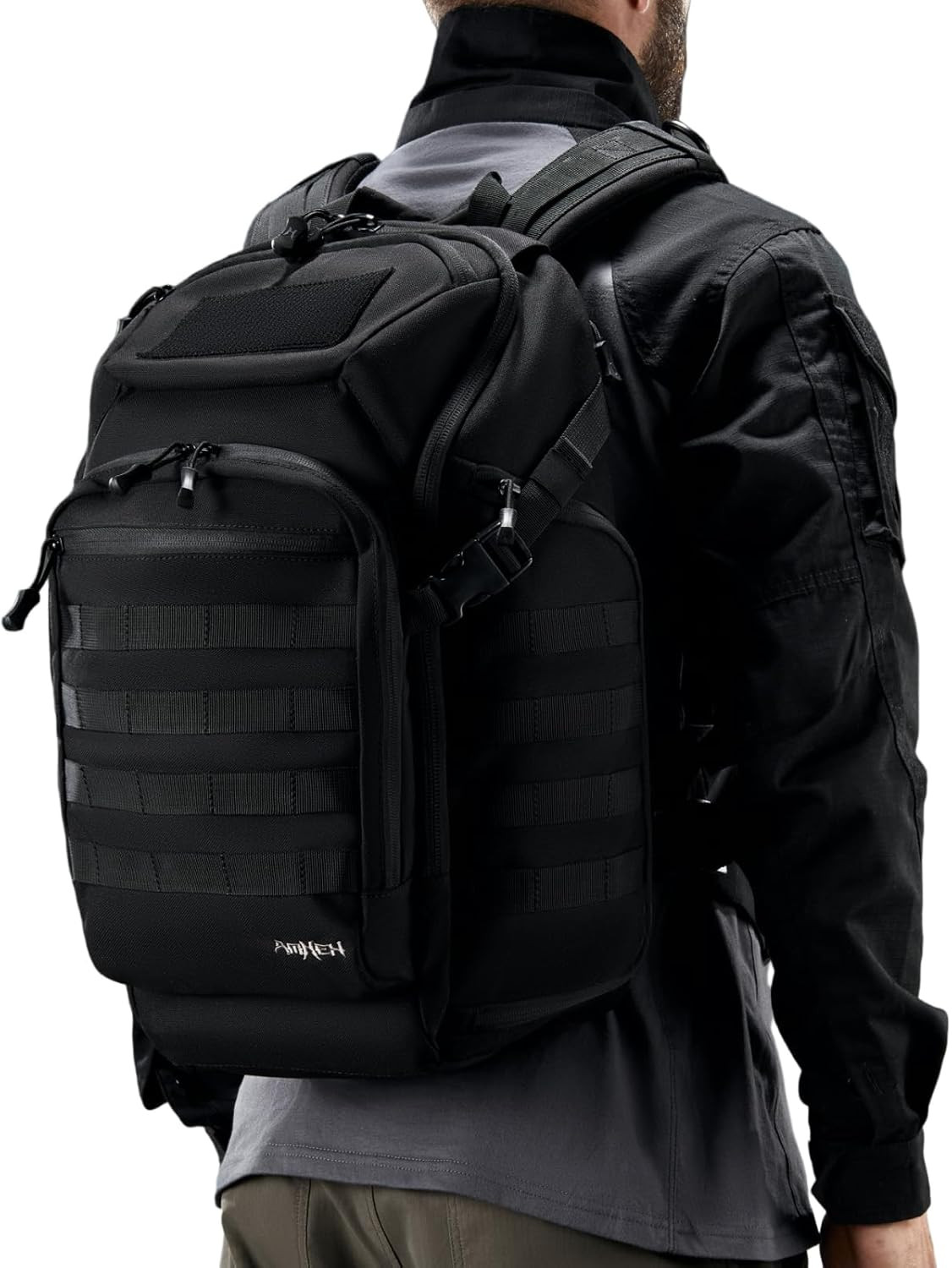 32L 1050D Urban Tactical Laptop Backpack, 17 Inch Computer, Black | Suspended Te