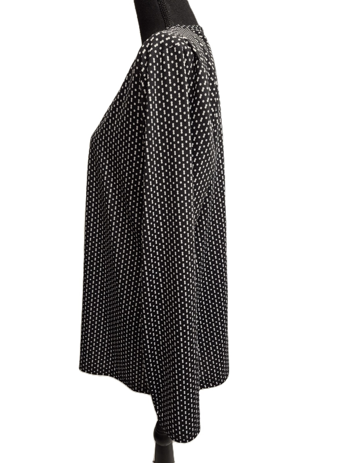 Climate Right Top (XL) Black/White Geometric Long-Sleeve Polyester/Spandex