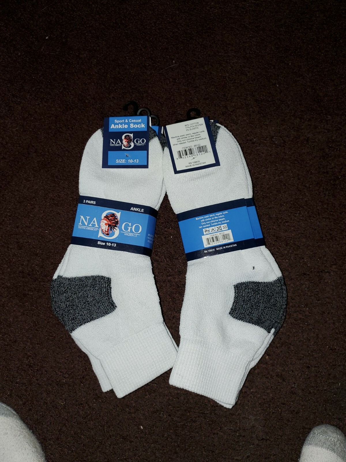 New Mens 6 Pairs Sports White Gray Ankle Quarter Crew Socks Cotton Size 10-13