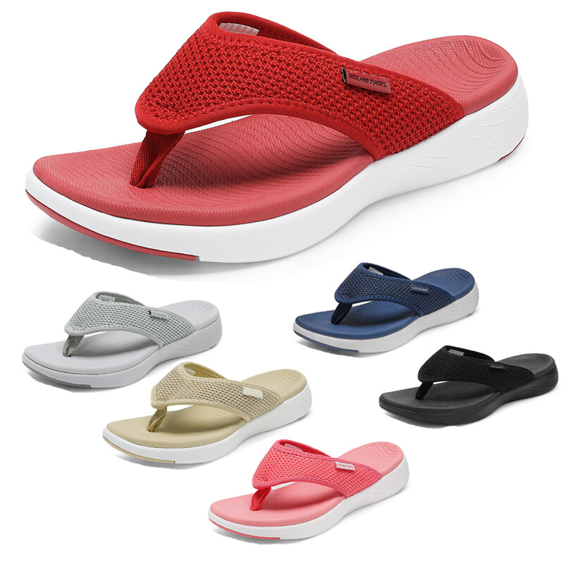 Women’s Arch Support Soft Cushion Flip Flops Summer Beach Walking Thong Sandals