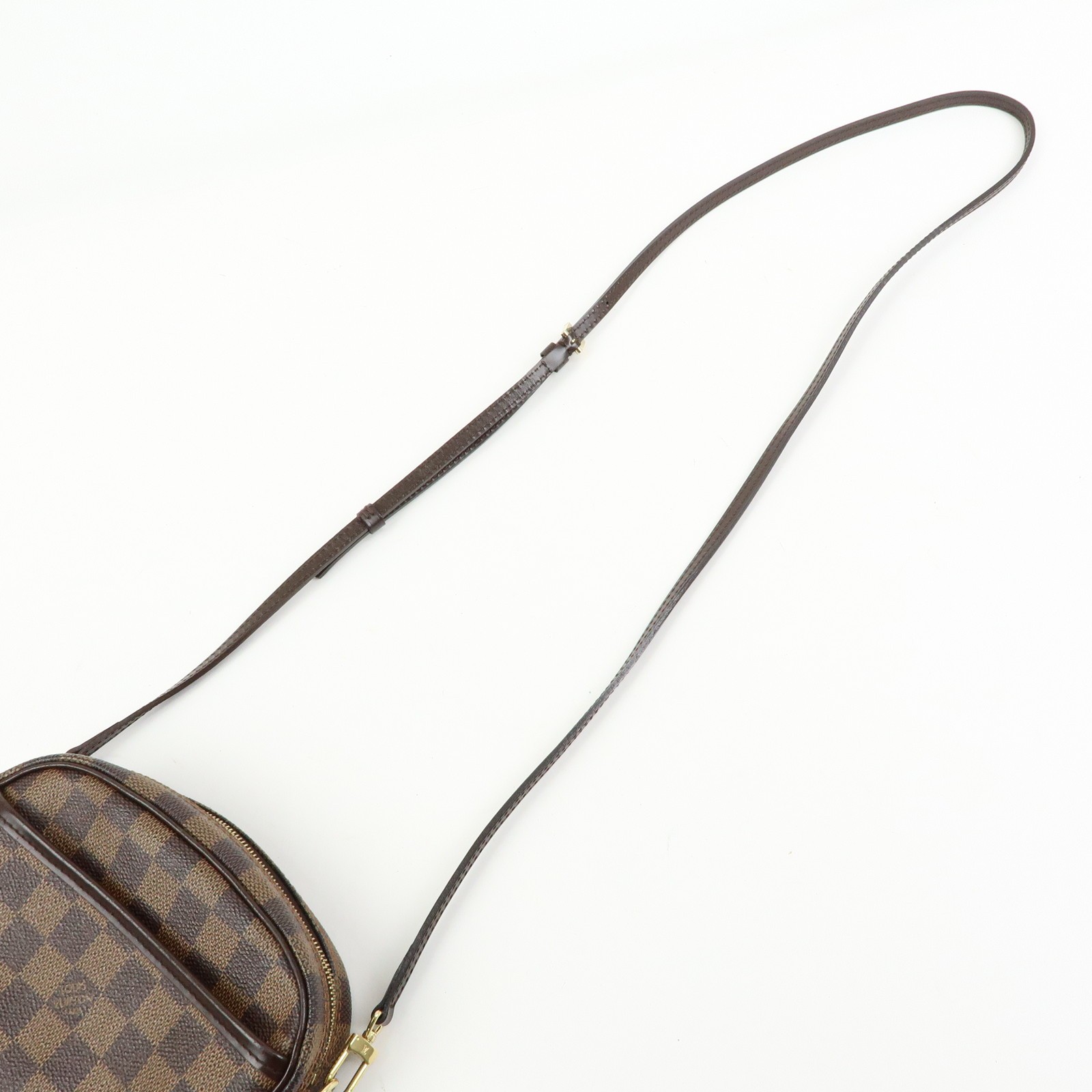 Louis Vuitton Damier Pochette Ipanema Shoulder Bag Ebene N51296 Auth Used F/S