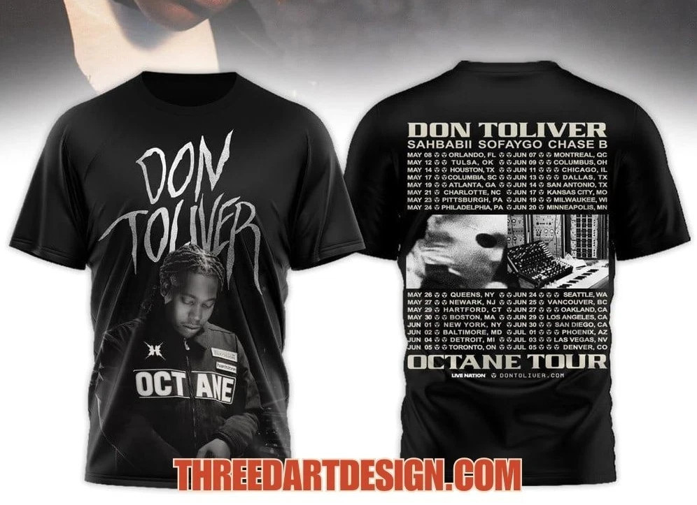 NEW Don Toliver Octane Tour AOP 3D T-Shirt AA30