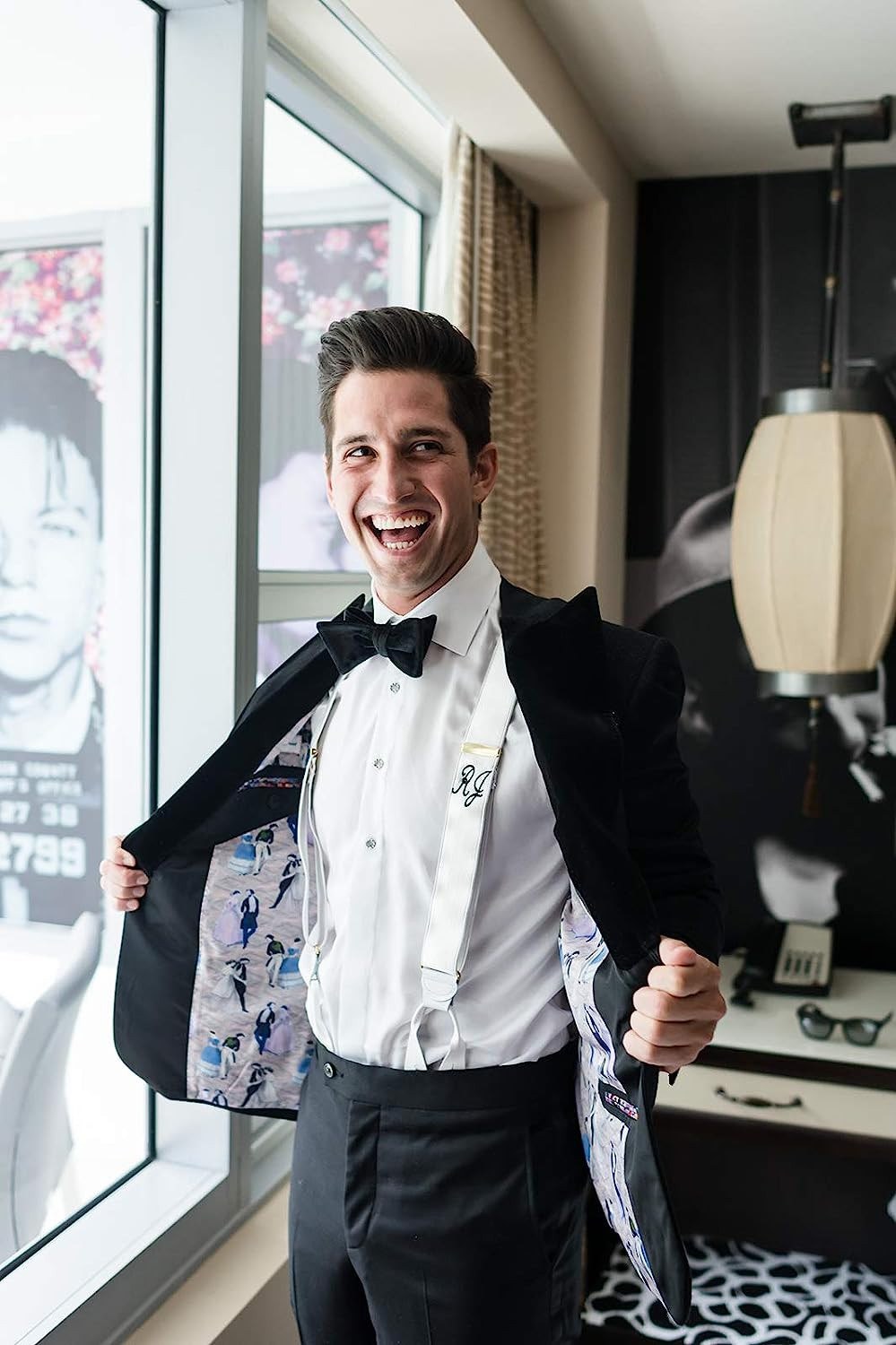THE LAPEL PROJECT Self Tie Black Velvet Bow Tie Tuxedo Velvet Bow Tie Mens & Wom