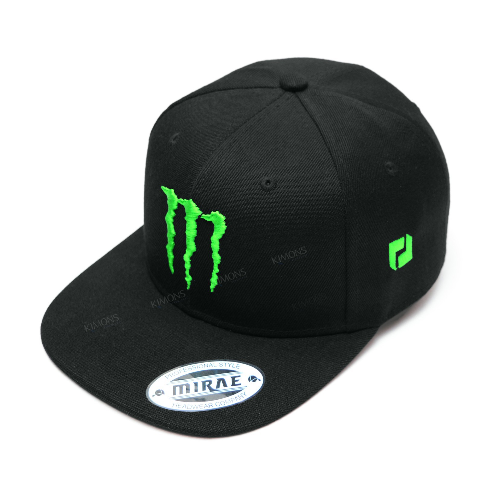 Energy Drink Embroidered Snapback Hat Monster Black Cap **Free Returns** LM / BK