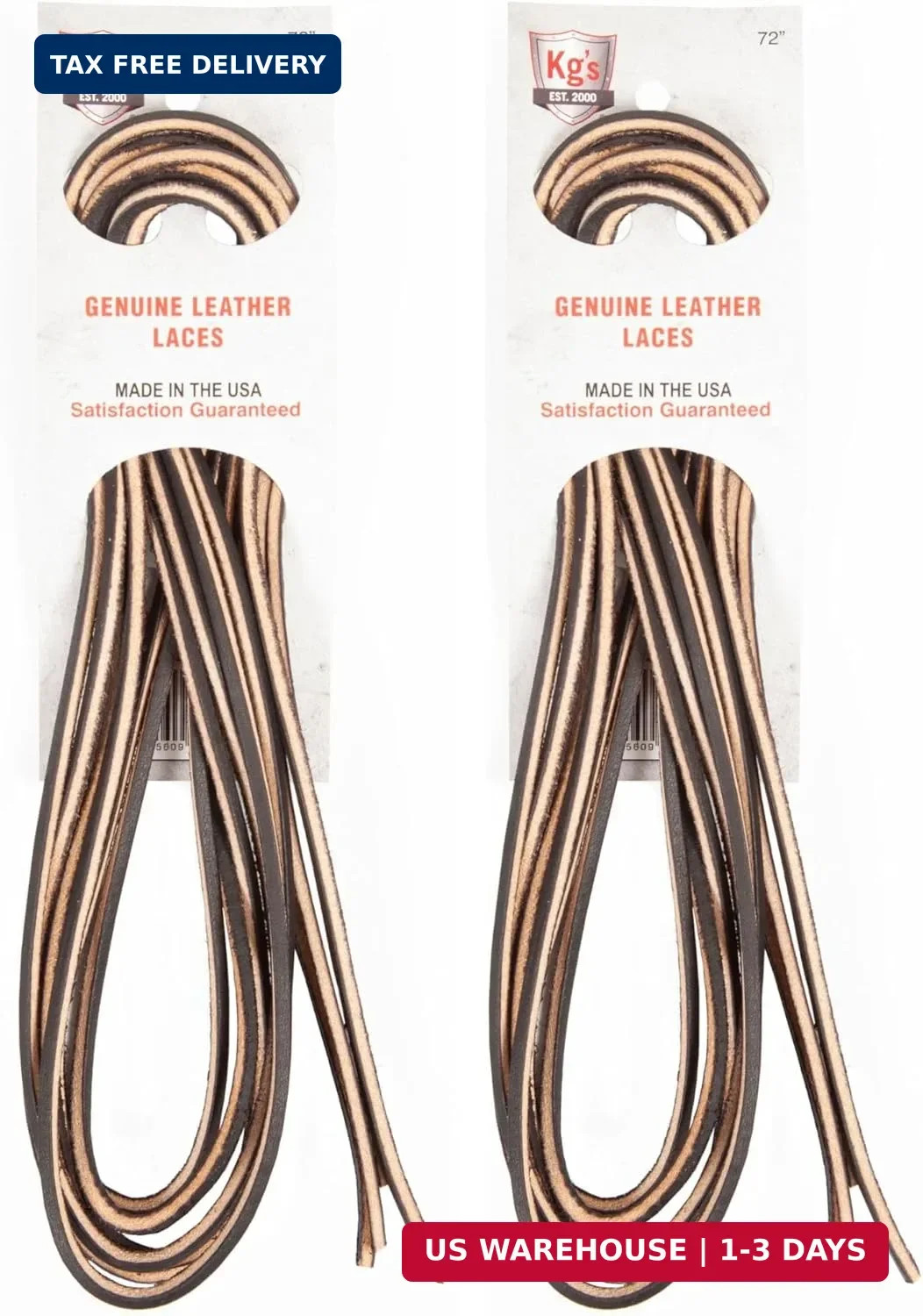 Kg’s Genuine Leather Laces – 100% Genuine Leather Shoe Laces for Adults, Leather