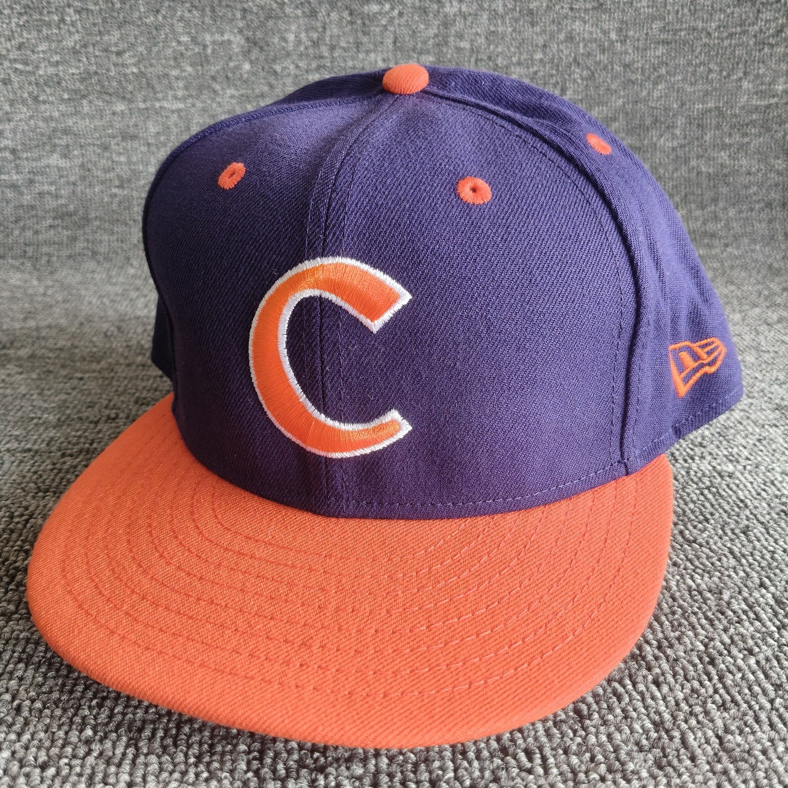 New Era Clemson Tigers 59FIFTY Fitted Purple Orange Hat 7 3 4
