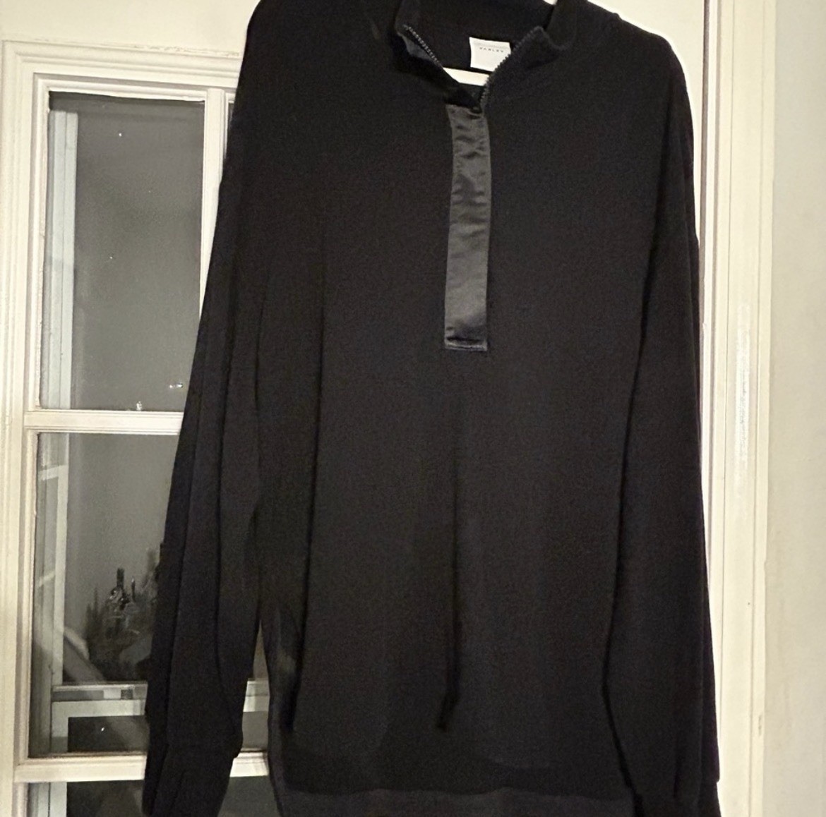 Varley Roeder Mid Layer Women’s Black 1/2 Zip Mock Neck Sweatshirt, sz L